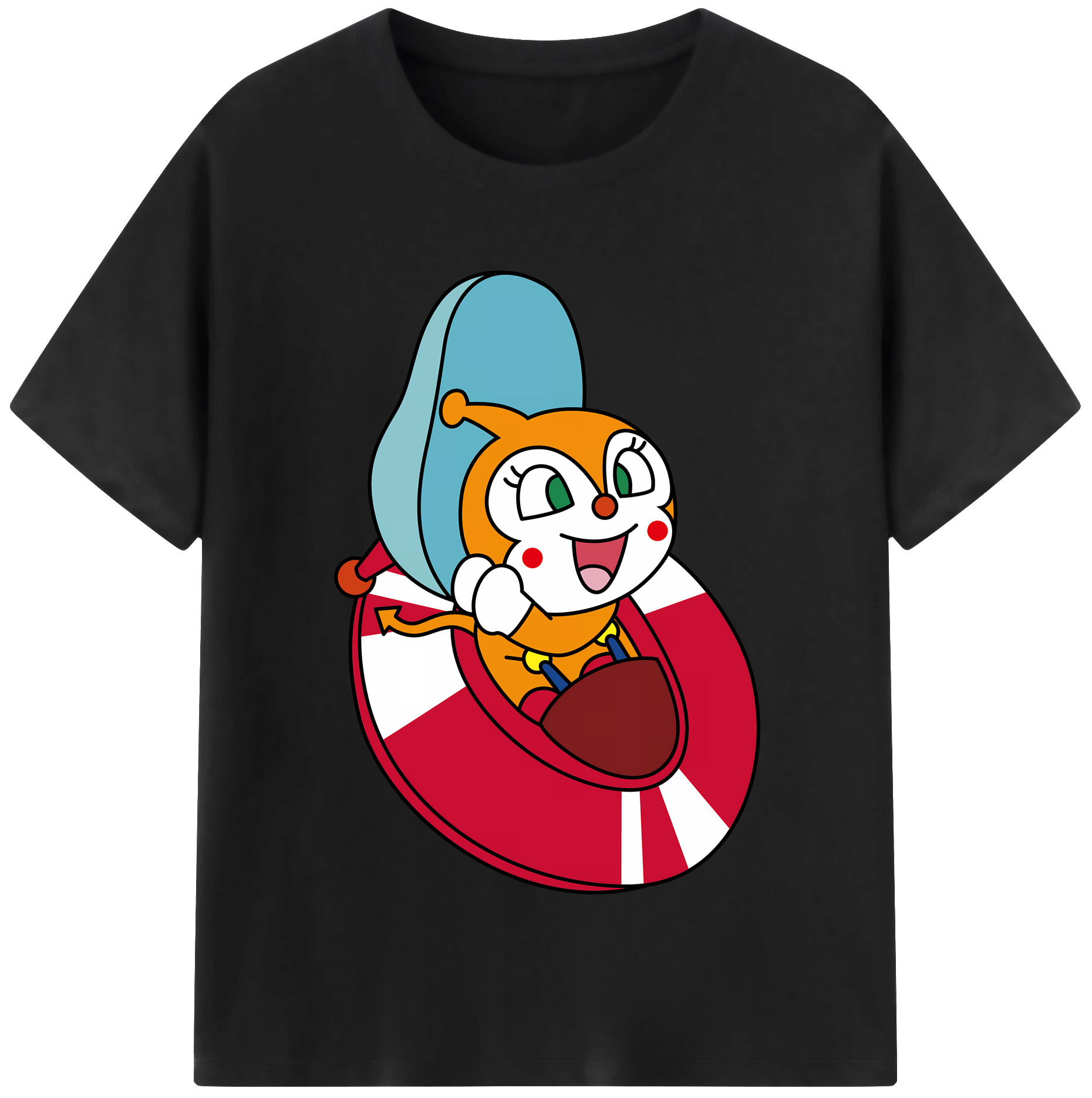 （画像用） アンパンマン Anpanman レディースカジュアルプリントTシャツ（綿100％）