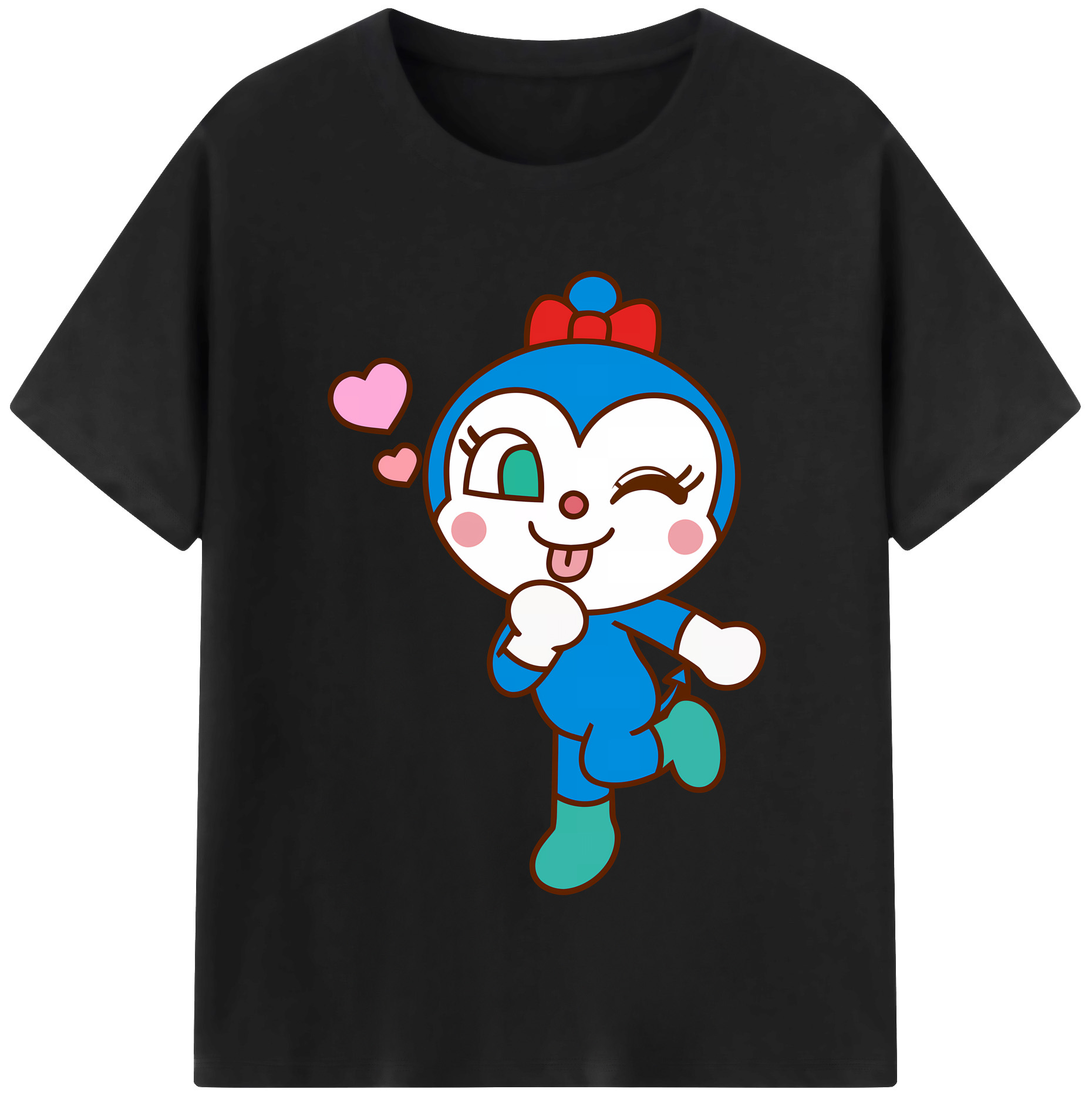 （画像用） アンパンマン Anpanman レディースカジュアルプリントTシャツ（綿100％）