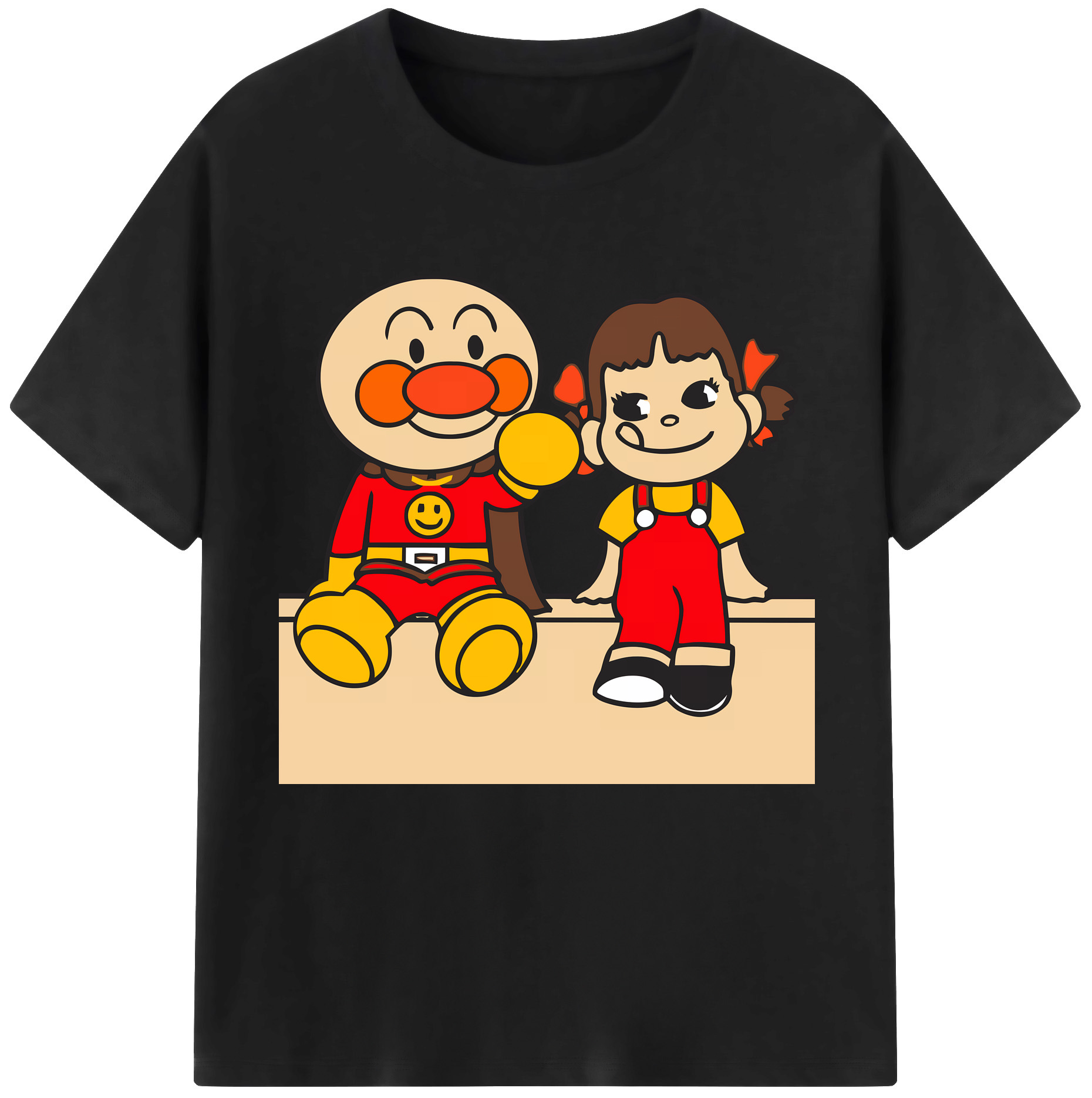 （画像用） アンパンマン Anpanman レディースカジュアルプリントTシャツ（綿100％）