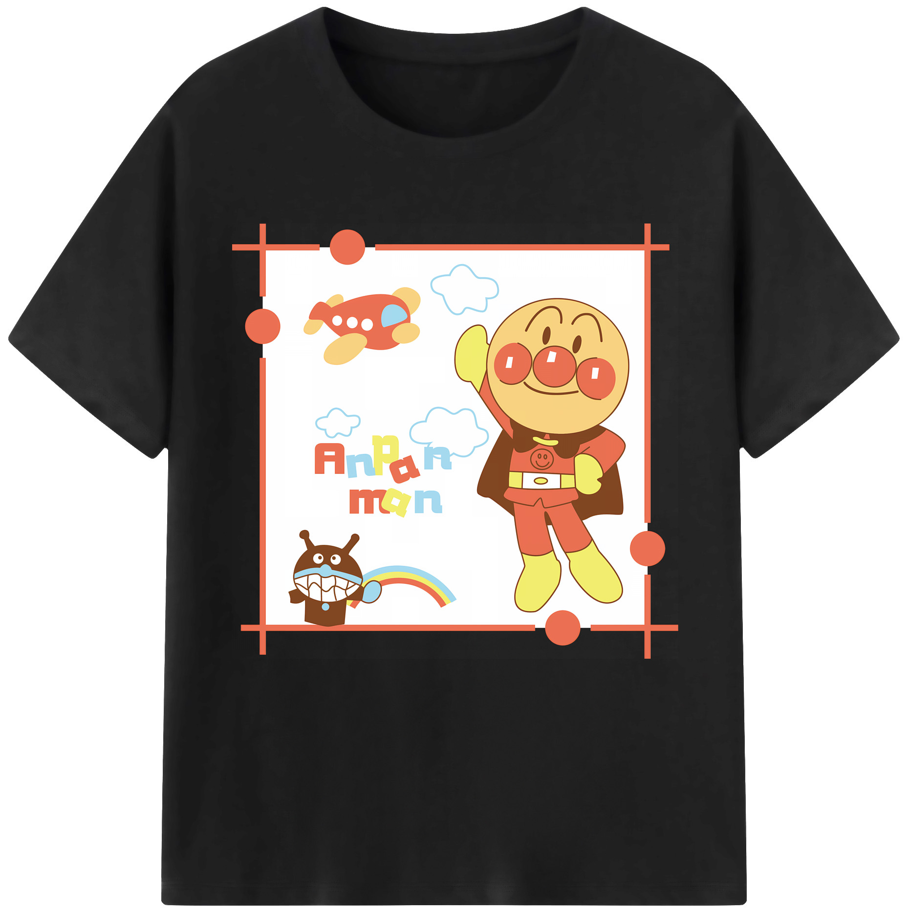 （画像用） アンパンマン Anpanman レディースカジュアルプリントTシャツ（綿100％）