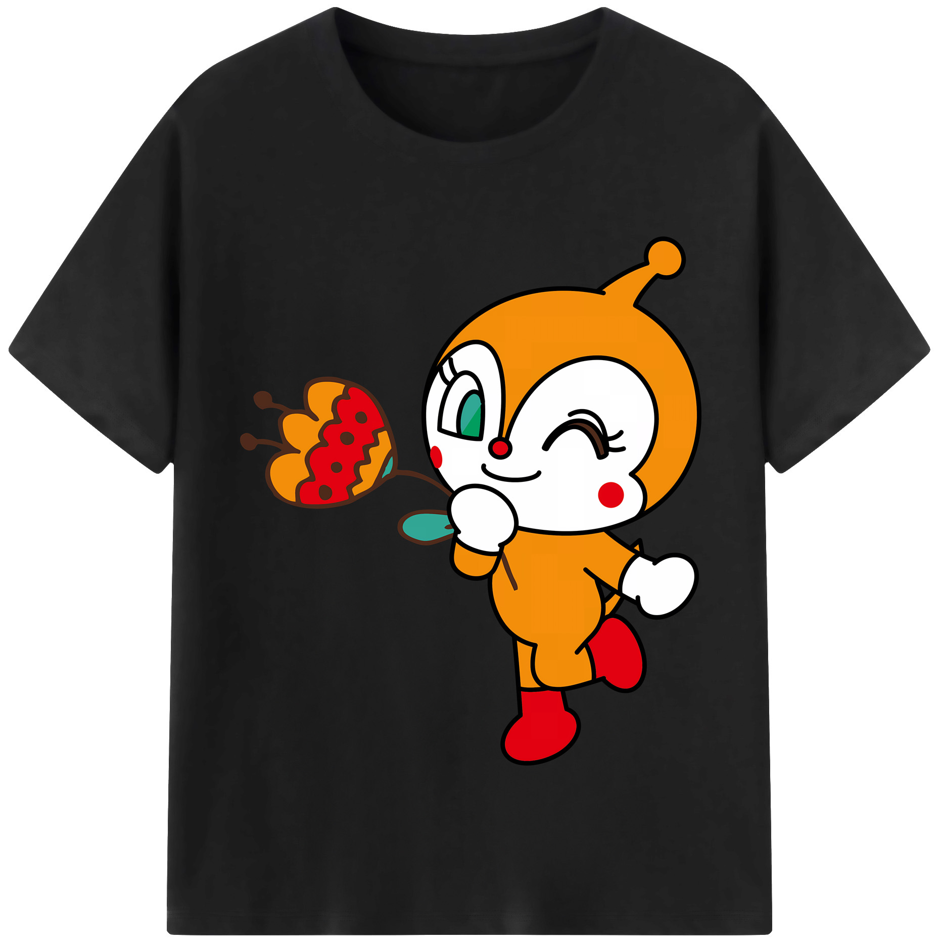 （画像用） アンパンマン Anpanman レディースカジュアルプリントTシャツ（綿100％）