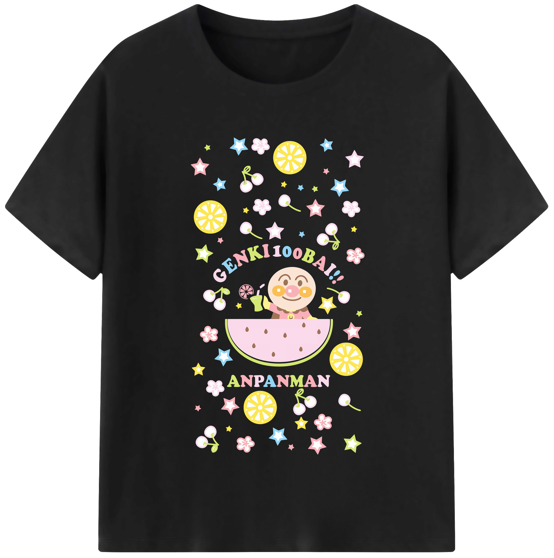 （画像用） アンパンマン Anpanman レディースカジュアルプリントTシャツ（綿100％）