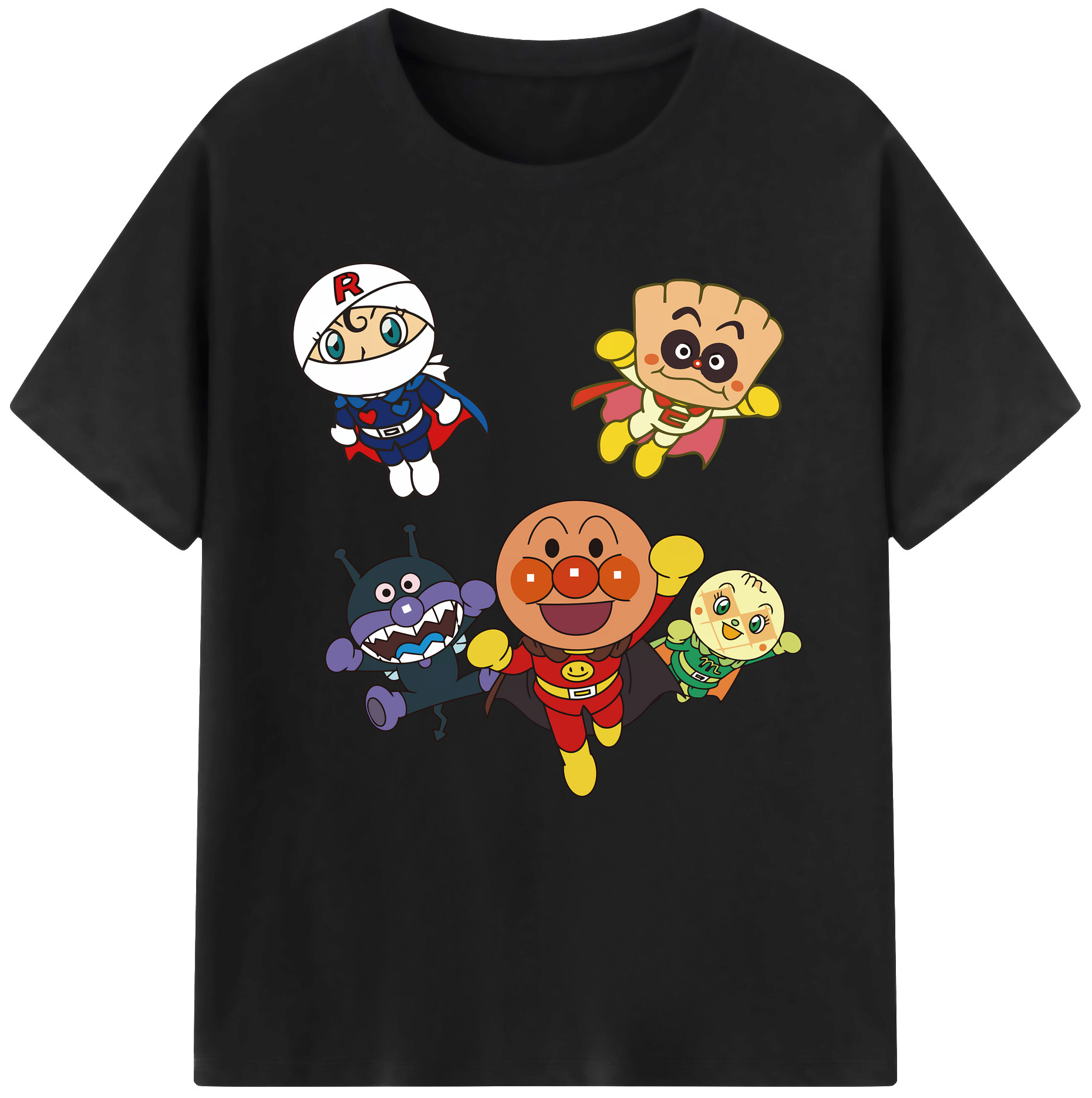 （画像用） アンパンマン Anpanman レディースカジュアルプリントTシャツ（綿100％）
