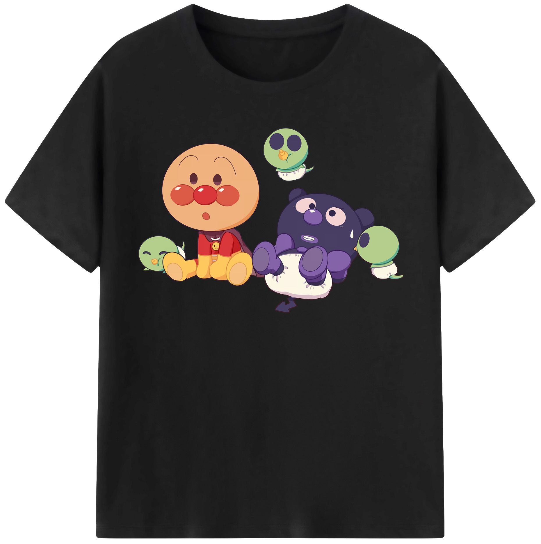 （画像用） アンパンマン Anpanman レディースカジュアルプリントTシャツ（綿100％）