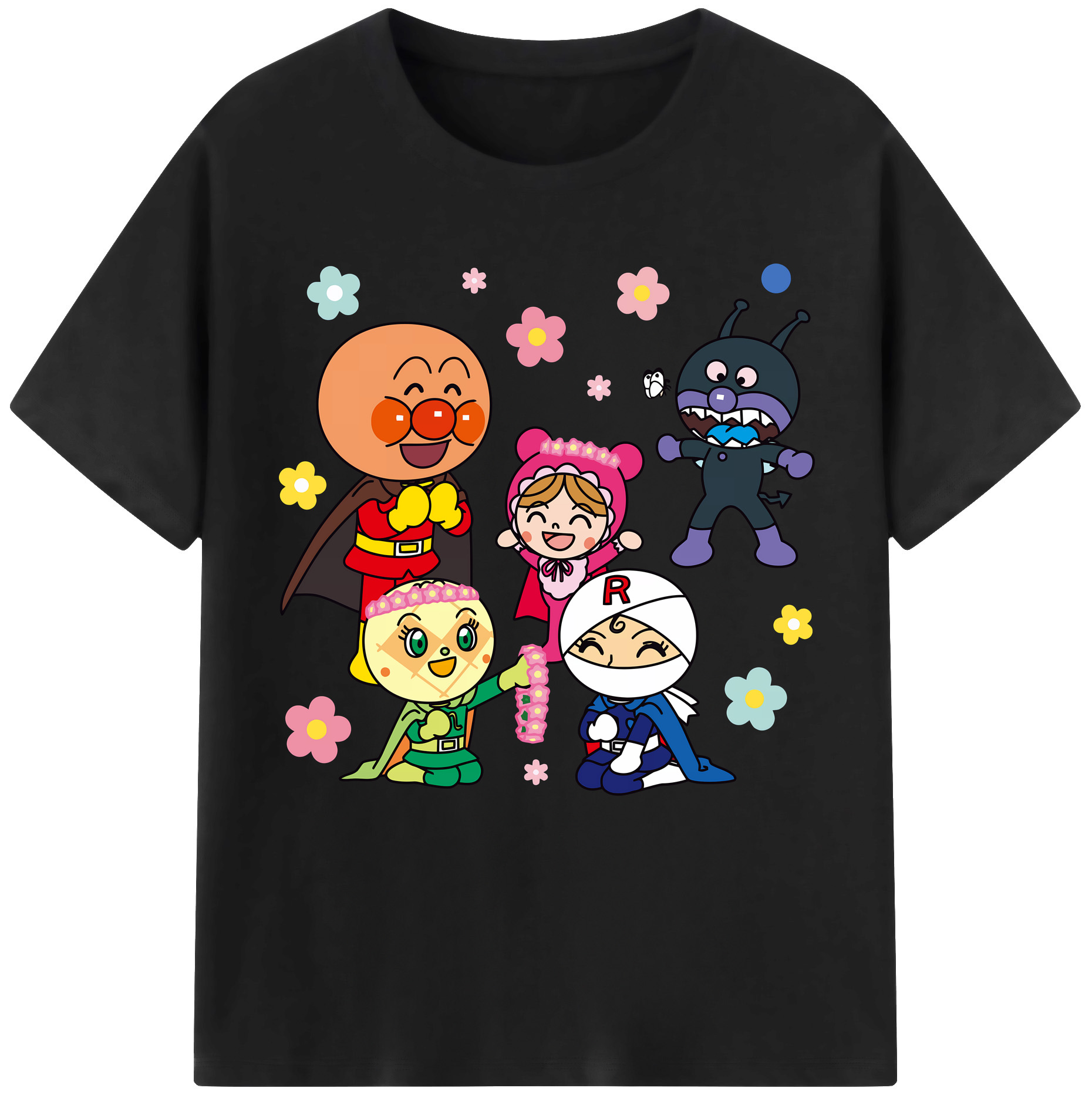 （画像用） アンパンマン Anpanman レディースカジュアルプリントTシャツ（綿100％）