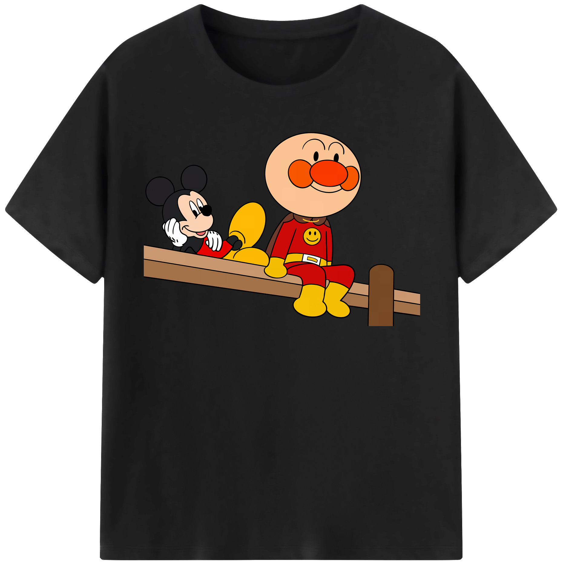 （画像用） アンパンマン Anpanman レディースカジュアルプリントTシャツ（綿100％）