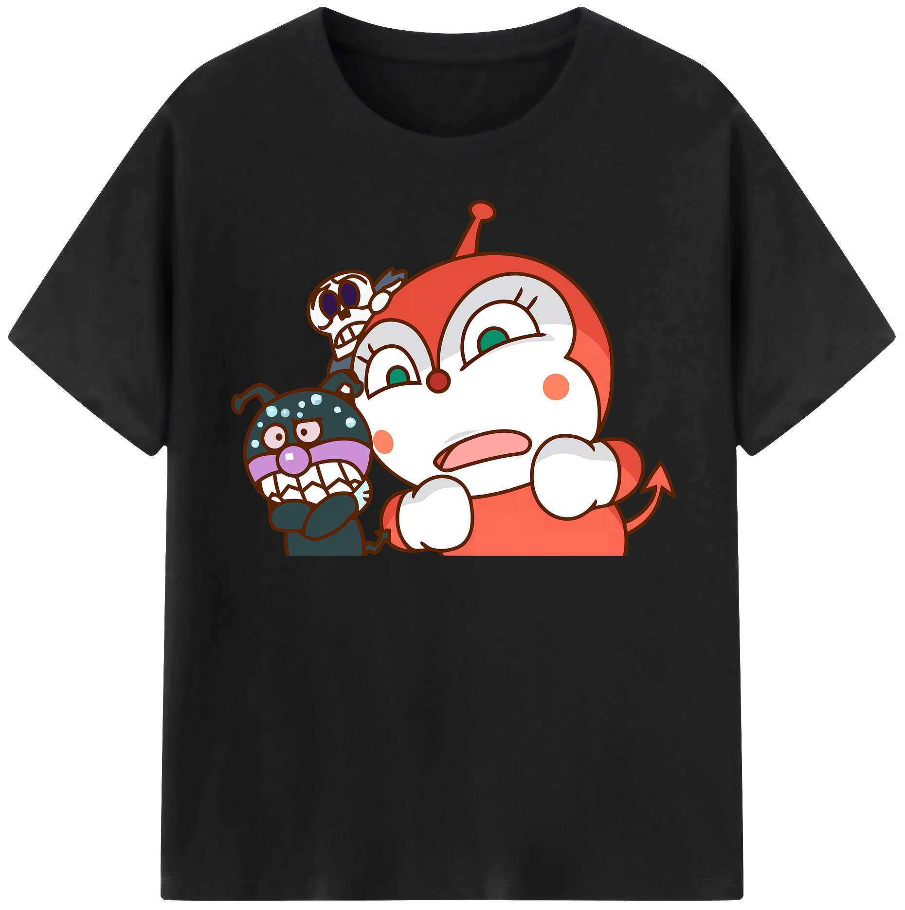 （画像用） アンパンマン Anpanman レディースカジュアルプリントTシャツ（綿100％）