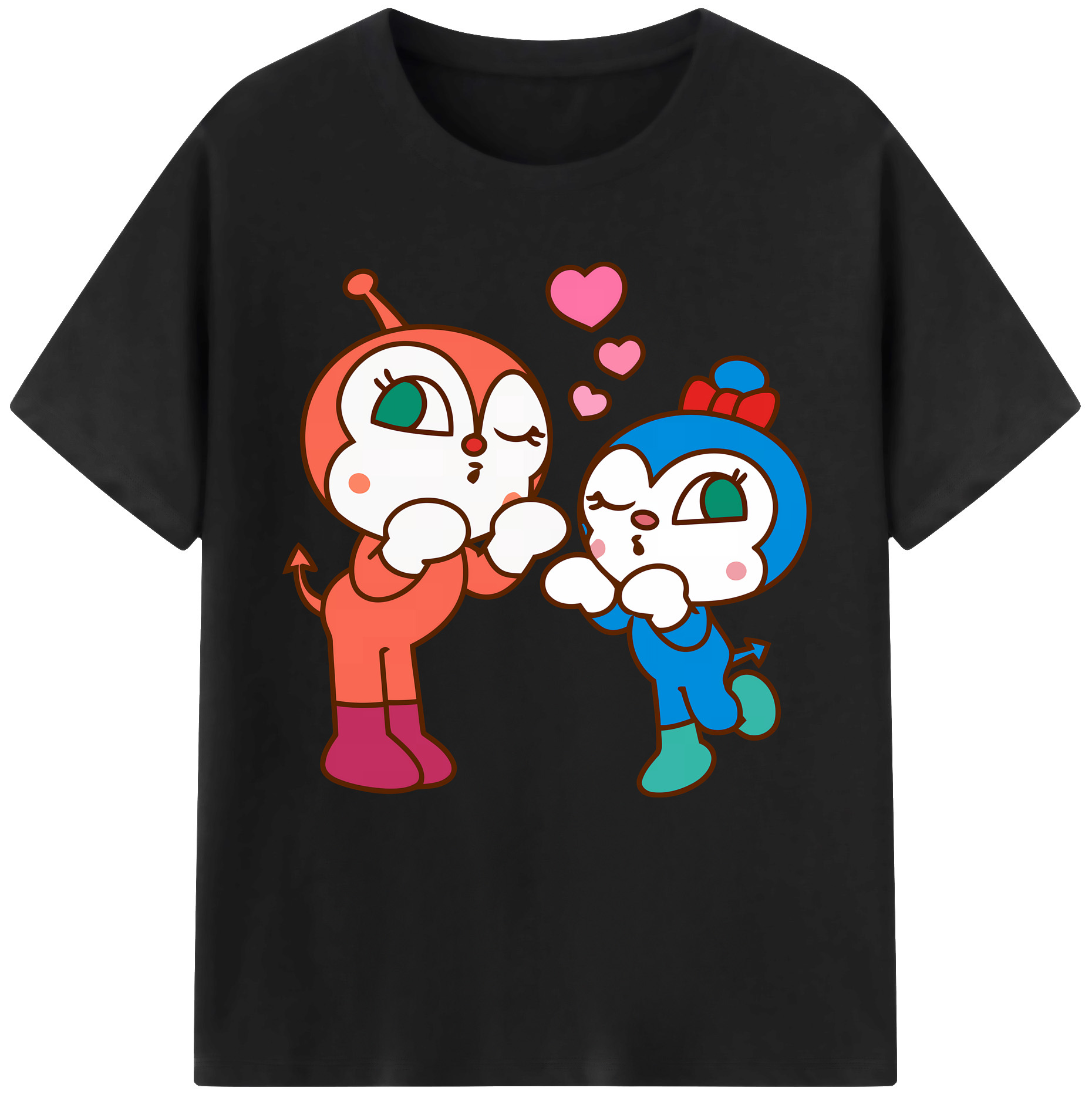 （画像用） アンパンマン Anpanman レディースカジュアルプリントTシャツ（綿100％）