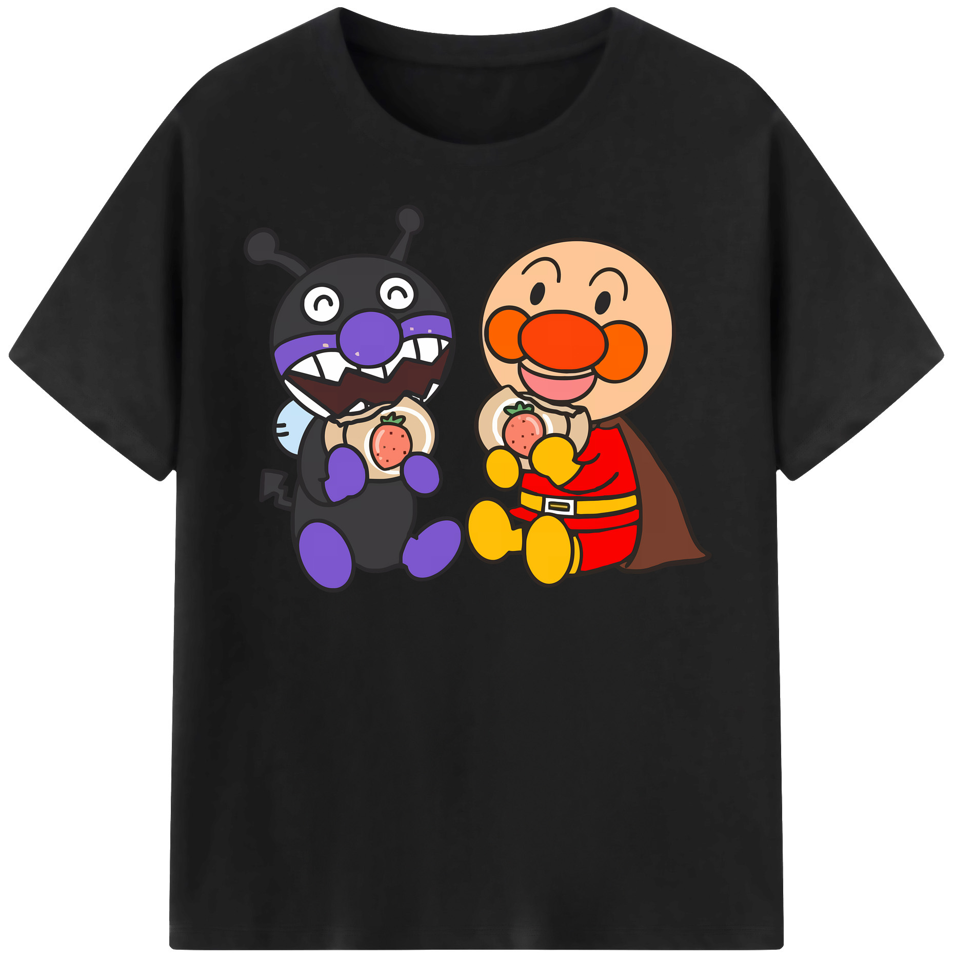 （画像用） アンパンマン Anpanman レディースカジュアルプリントTシャツ（綿100％）