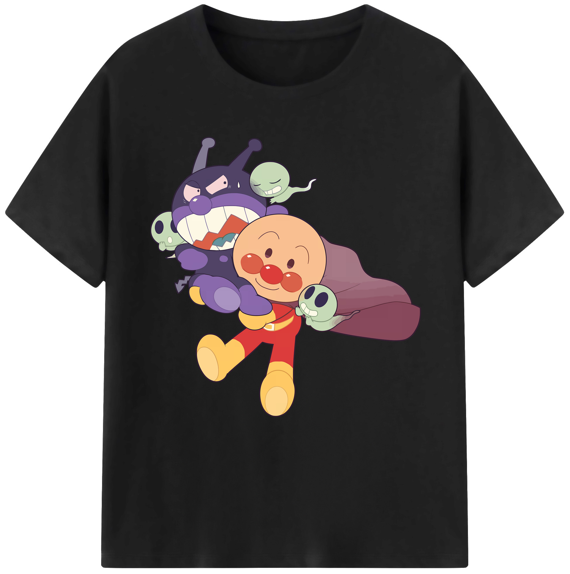（画像用） アンパンマン Anpanman レディースカジュアルプリントTシャツ（綿100％）
