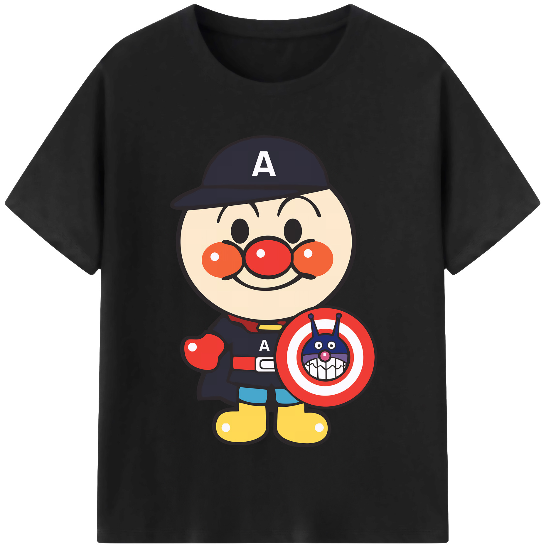（画像用） アンパンマン Anpanman レディースカジュアルプリントTシャツ（綿100％）