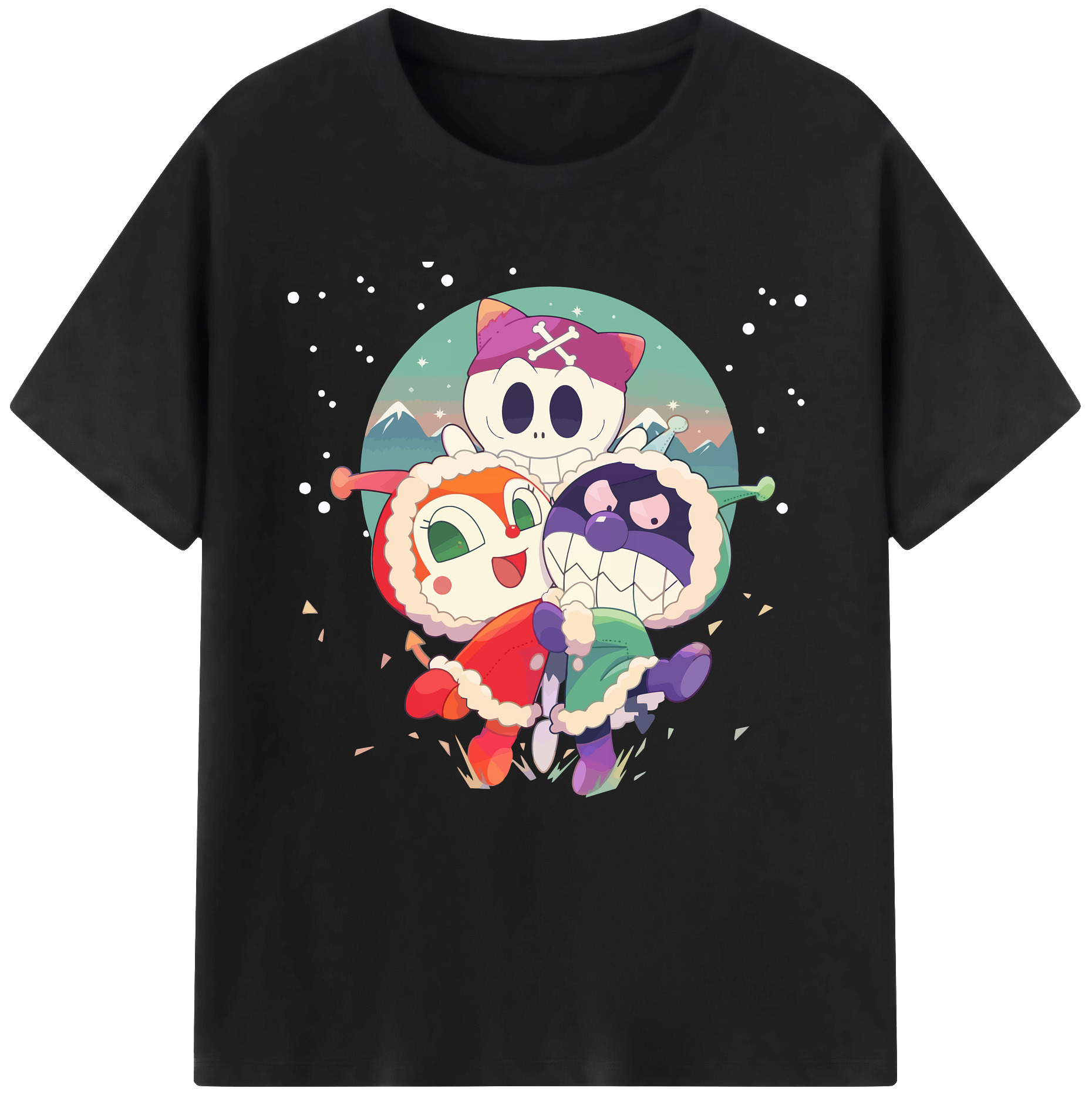 （画像用） アンパンマン Anpanman レディースカジュアルプリントTシャツ（綿100％）