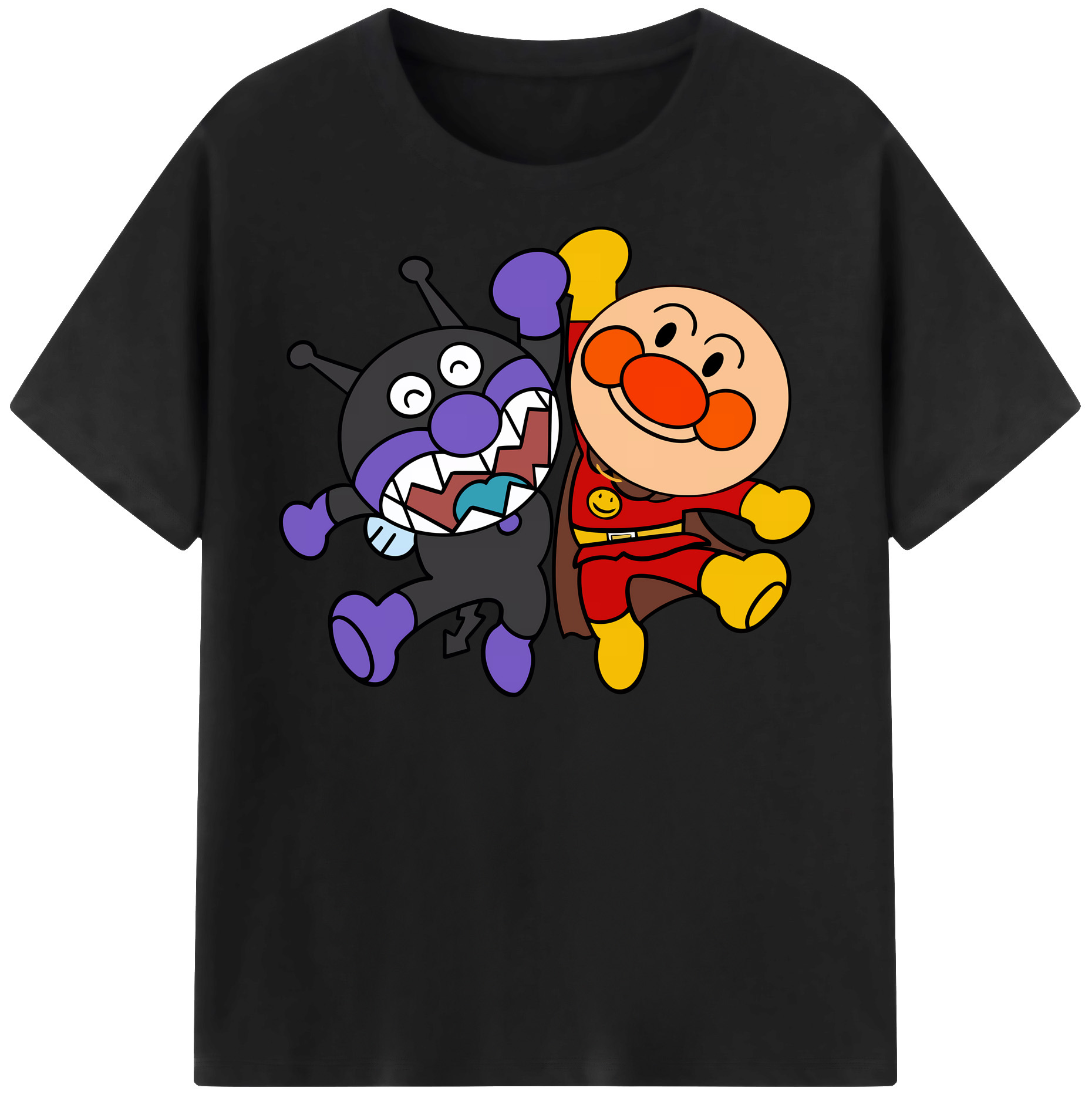 （画像用） アンパンマン Anpanman レディースカジュアルプリントTシャツ（綿100％）