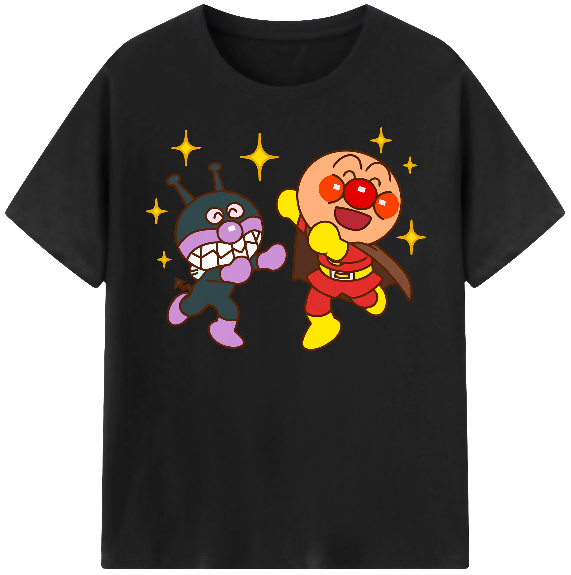 （画像用） アンパンマン Anpanman レディースカジュアルプリントTシャツ（綿100％）