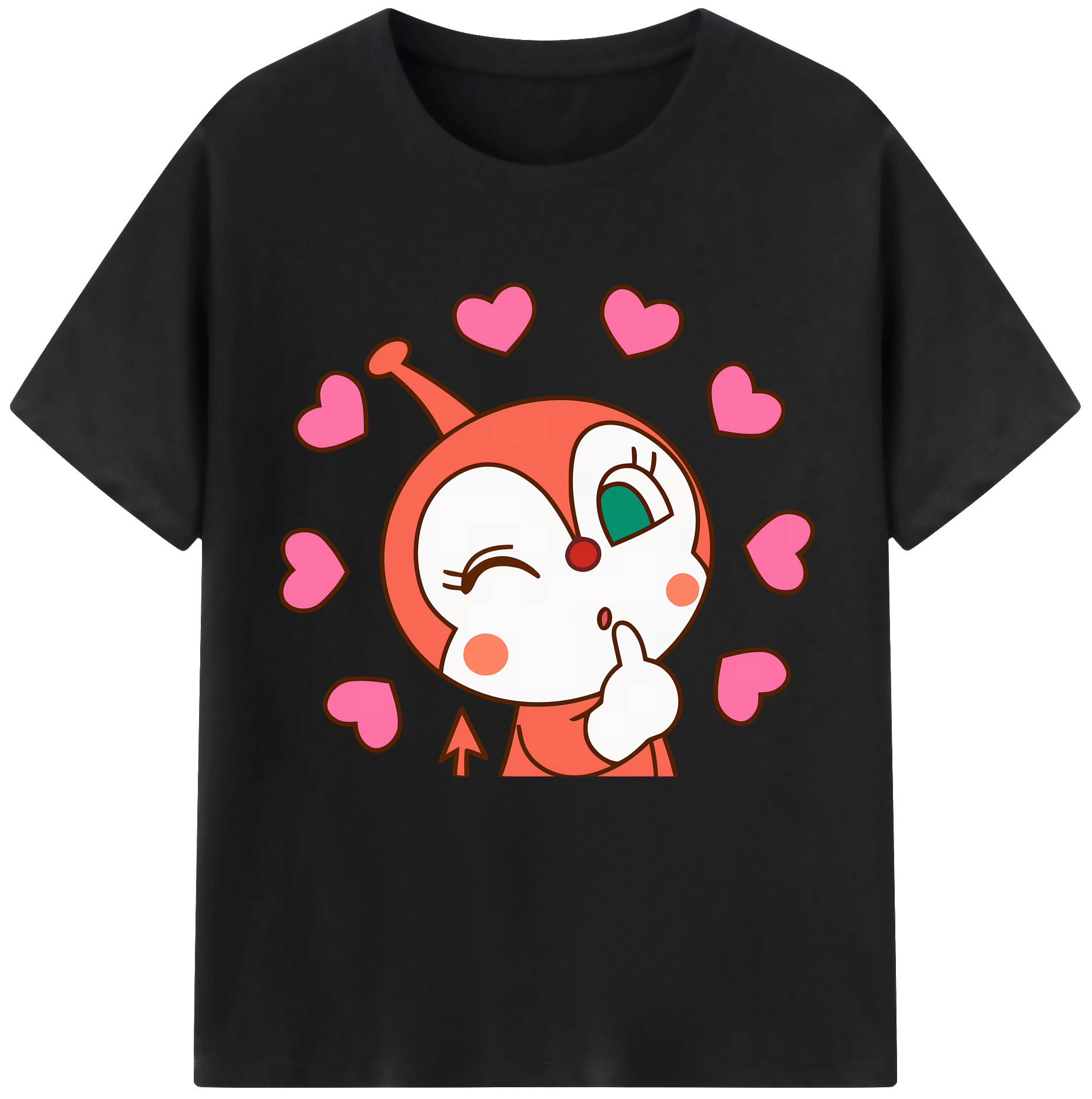 （画像用） アンパンマン Anpanman レディースカジュアルプリントTシャツ（綿100％）