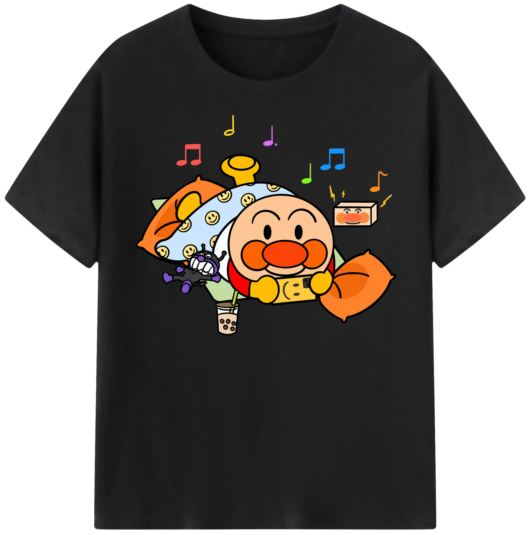 （画像用） アンパンマン Anpanman レディースカジュアルプリントTシャツ（綿100％）