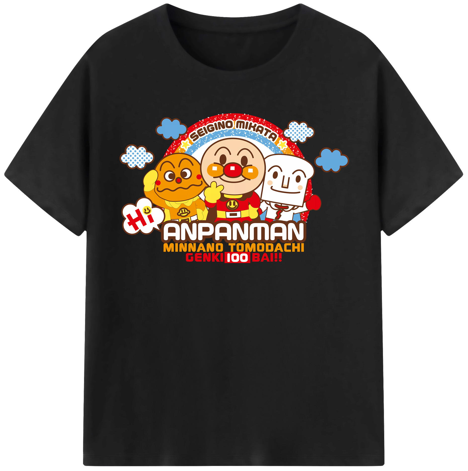 （画像用） アンパンマン Anpanman レディースカジュアルプリントTシャツ（綿100％）