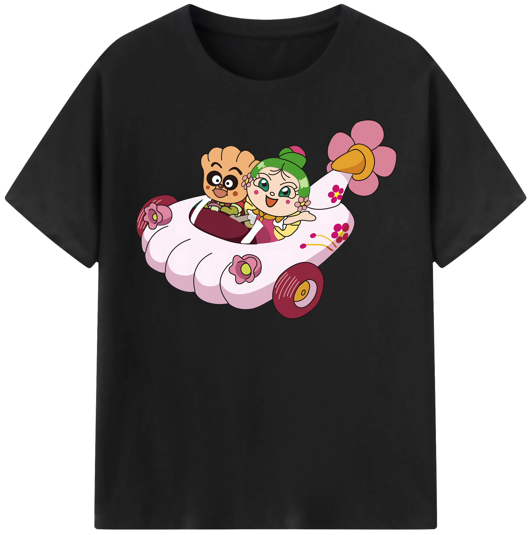 （画像用） アンパンマン Anpanman レディースカジュアルプリントTシャツ（綿100％）