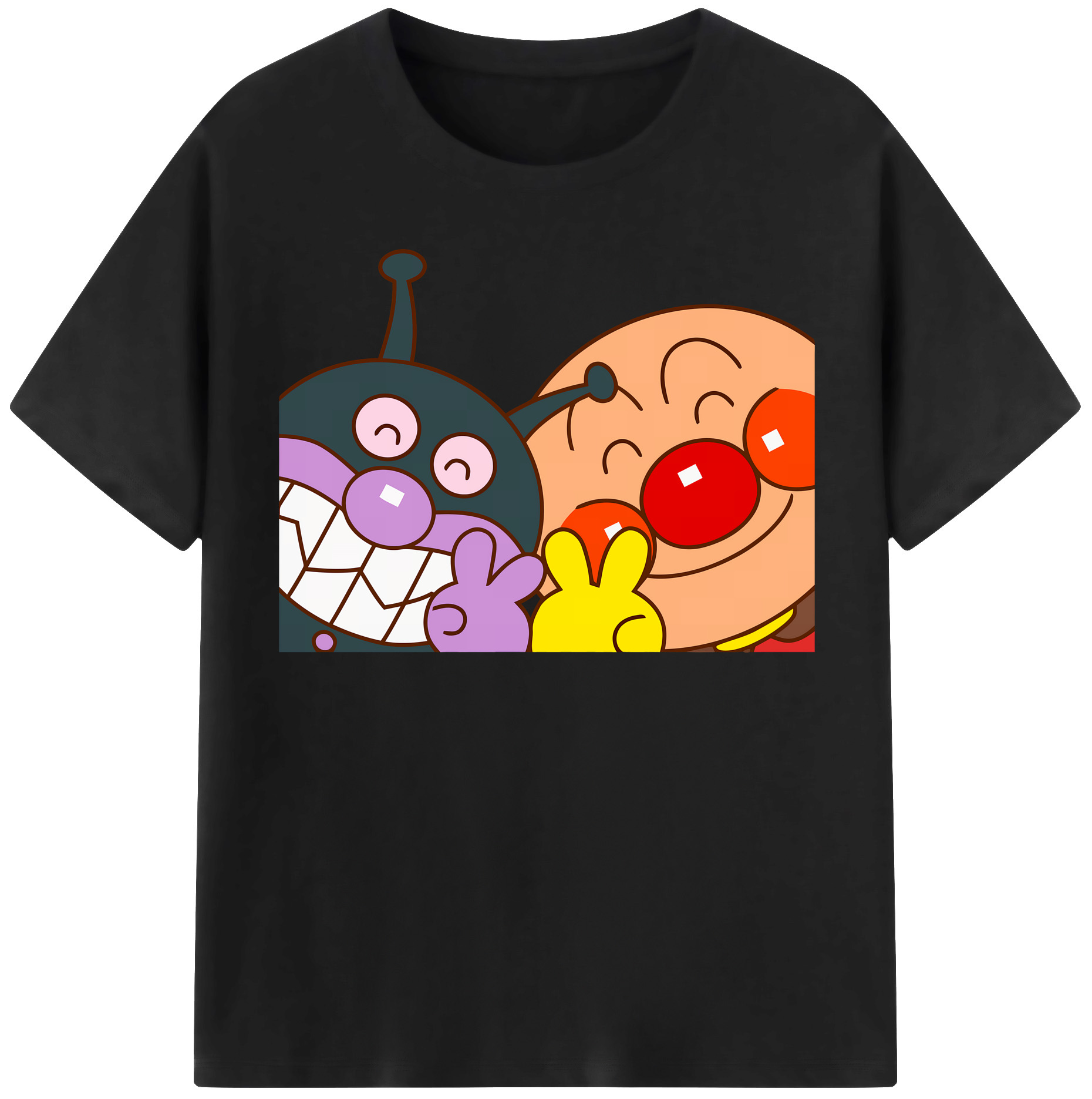 （画像用） アンパンマン Anpanman レディースカジュアルプリントTシャツ（綿100％）