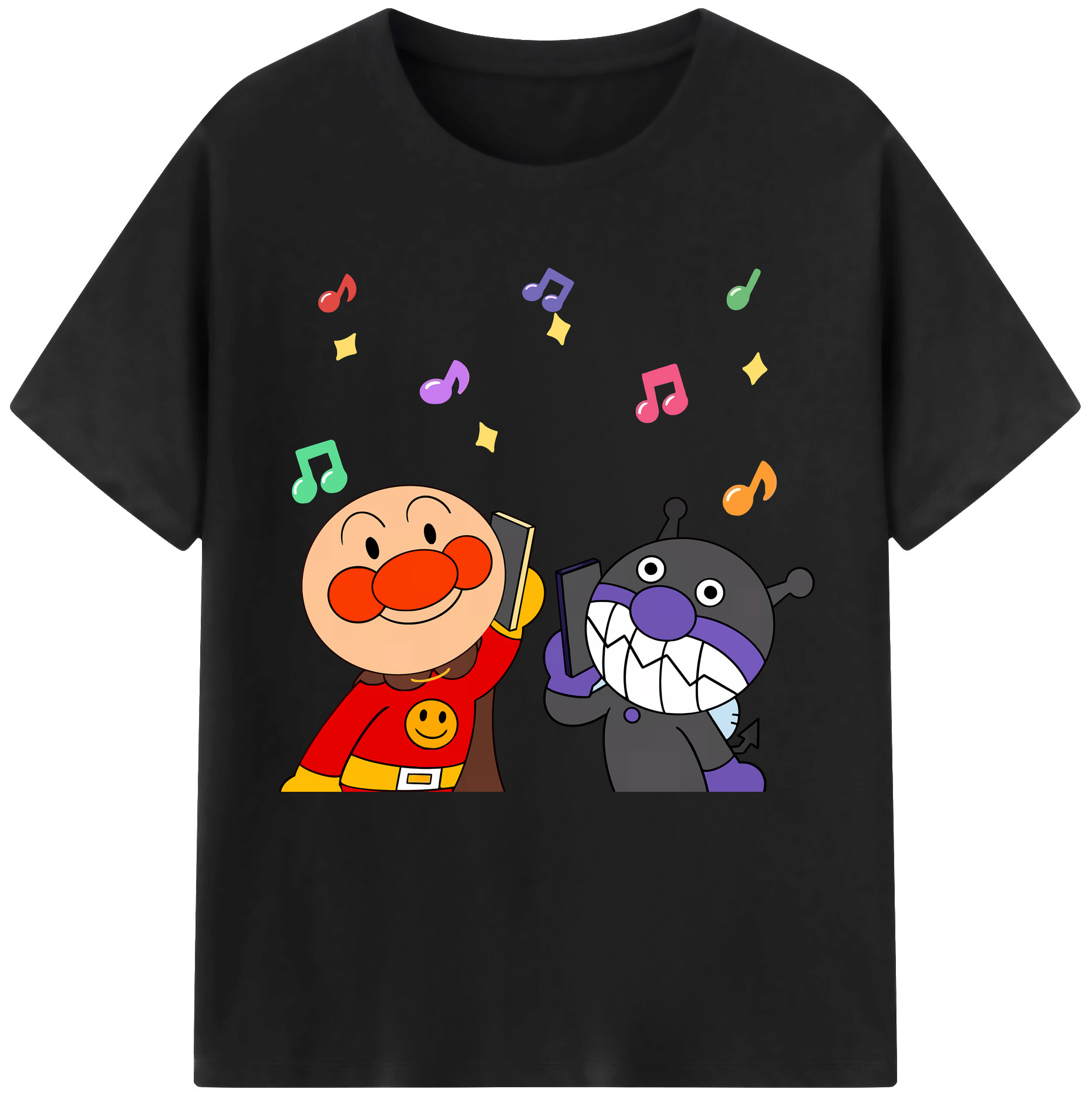 （画像用） アンパンマン Anpanman レディースカジュアルプリントTシャツ（綿100％）