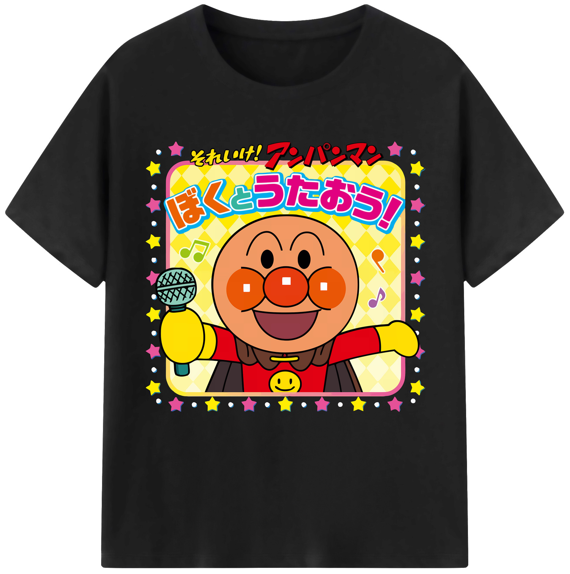（画像用） アンパンマン Anpanman レディースカジュアルプリントTシャツ（綿100％）