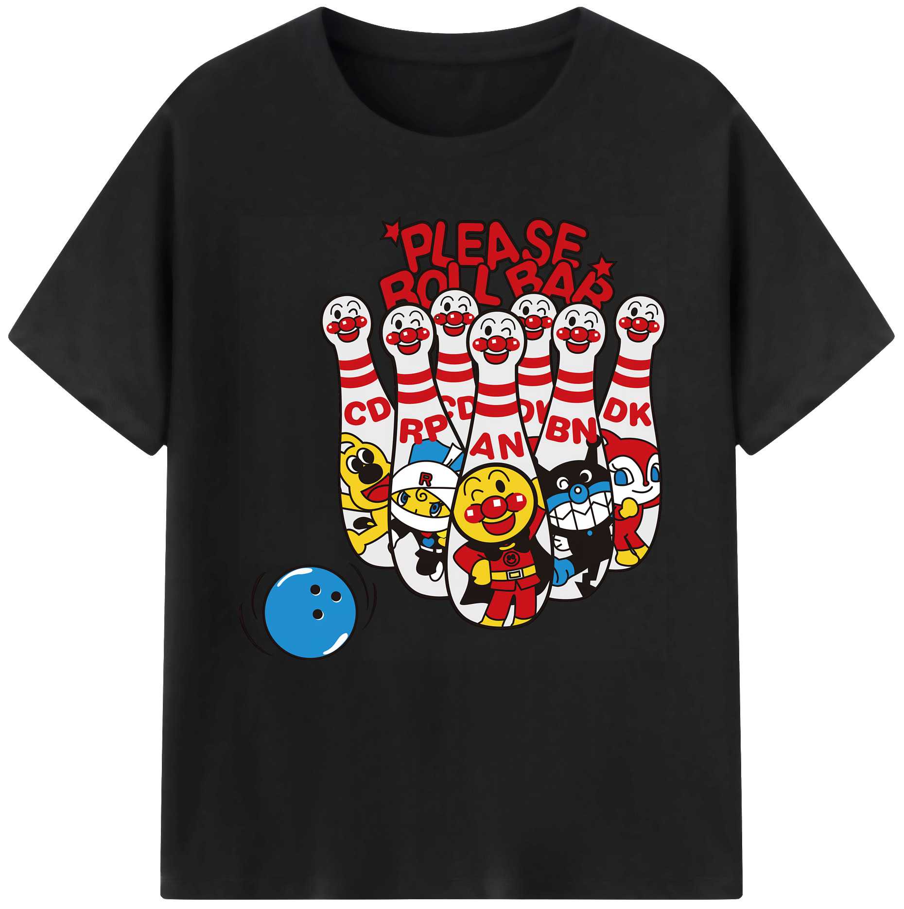 （画像用） アンパンマン Anpanman レディースカジュアルプリントTシャツ（綿100％）