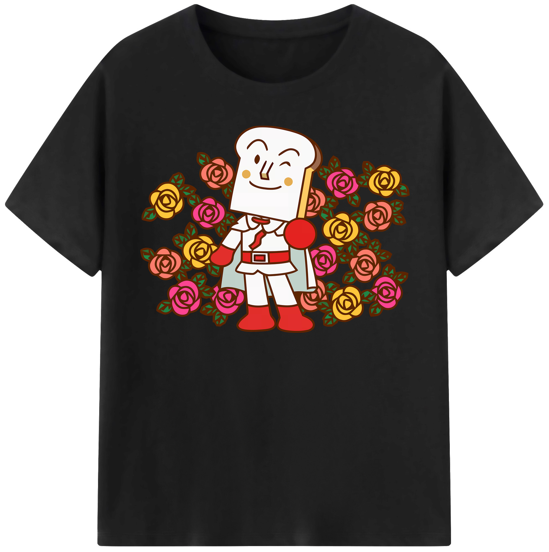 （画像用） アンパンマン Anpanman レディースカジュアルプリントTシャツ（綿100％）