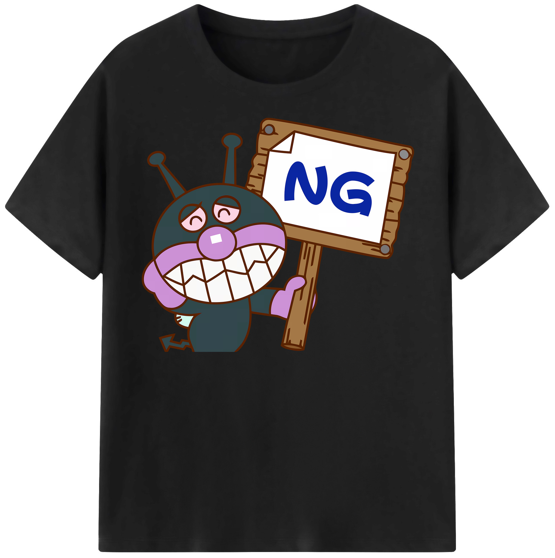 （画像用） アンパンマン Anpanman レディースカジュアルプリントTシャツ（綿100％）