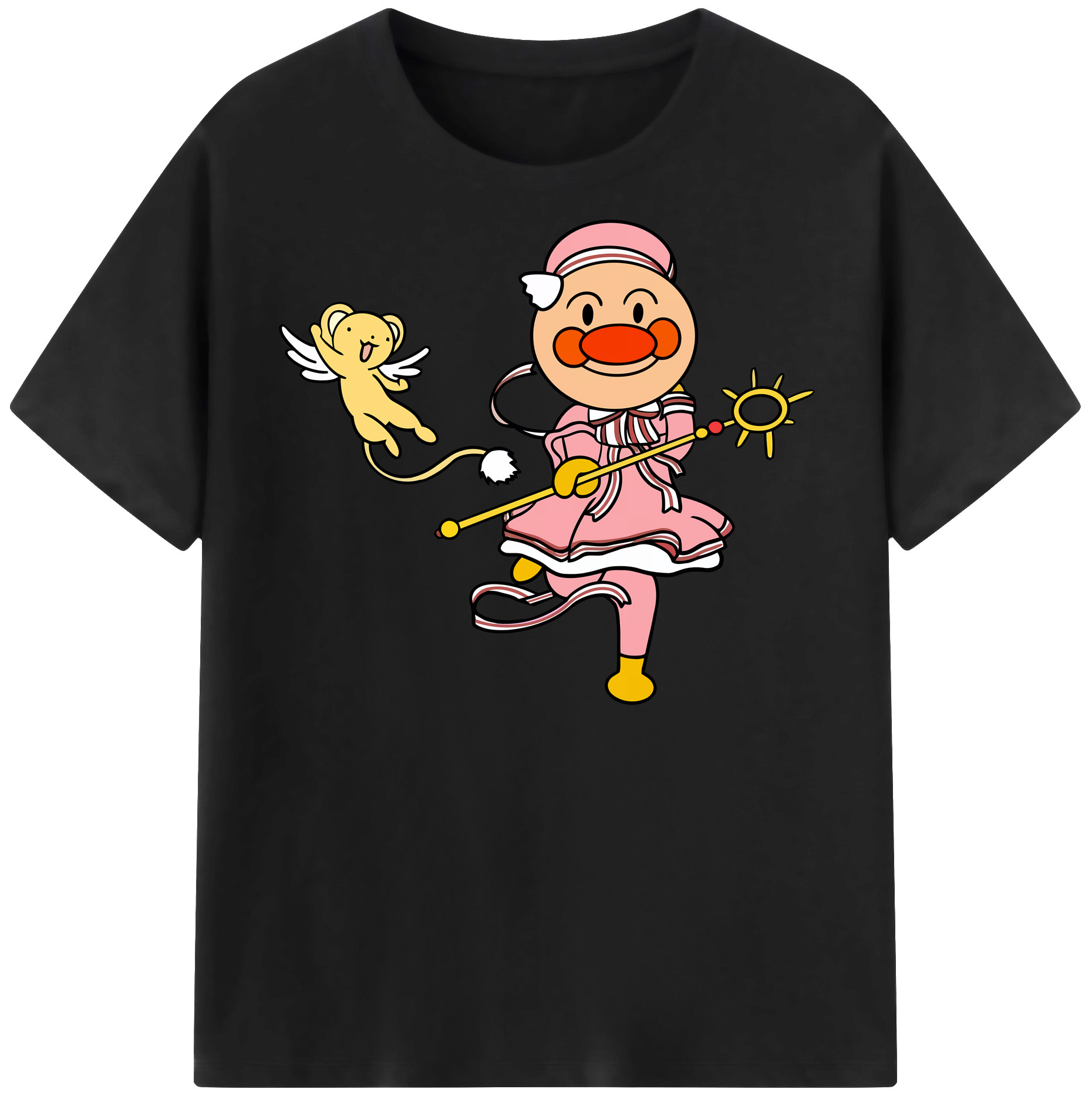 （画像用） アンパンマン Anpanman レディースカジュアルプリントTシャツ（綿100％）