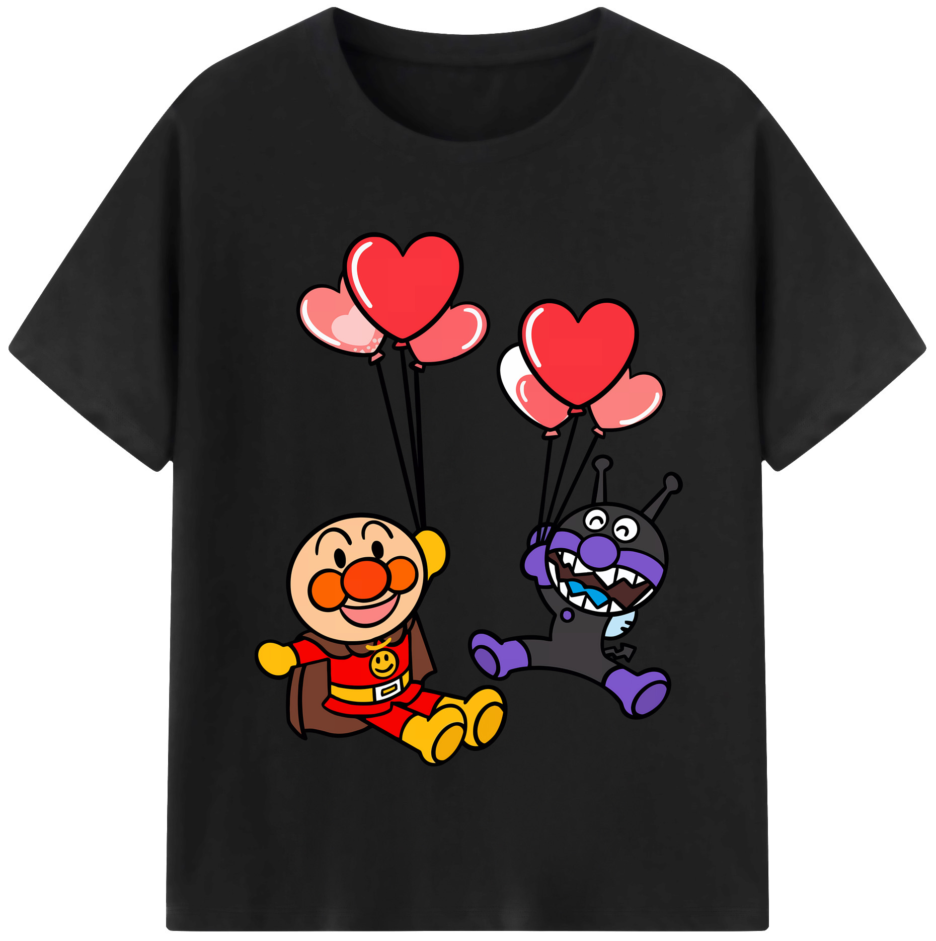 （画像用） アンパンマン Anpanman レディースカジュアルプリントTシャツ（綿100％）