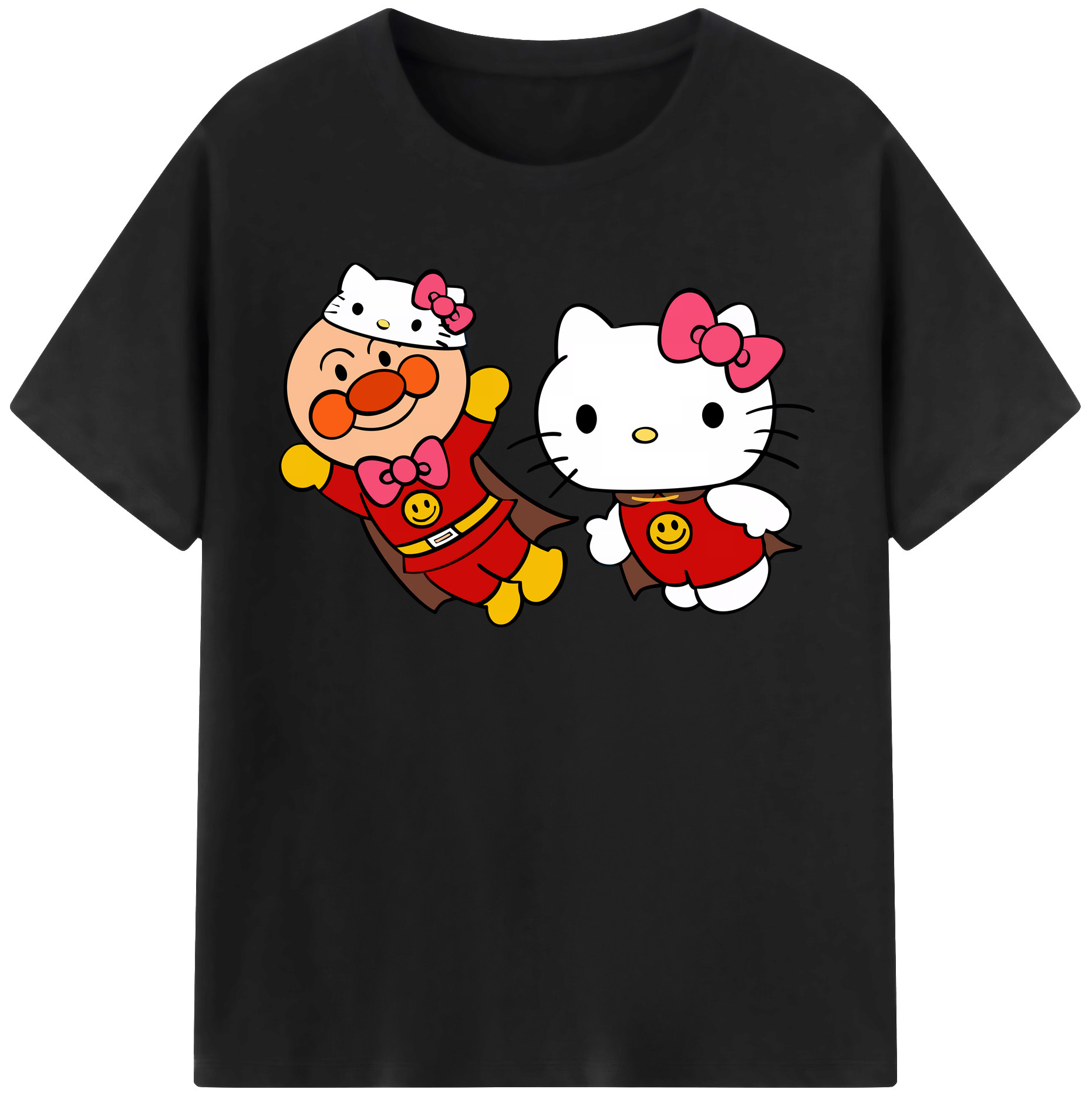 （画像用） アンパンマン Anpanman レディースカジュアルプリントTシャツ（綿100％）