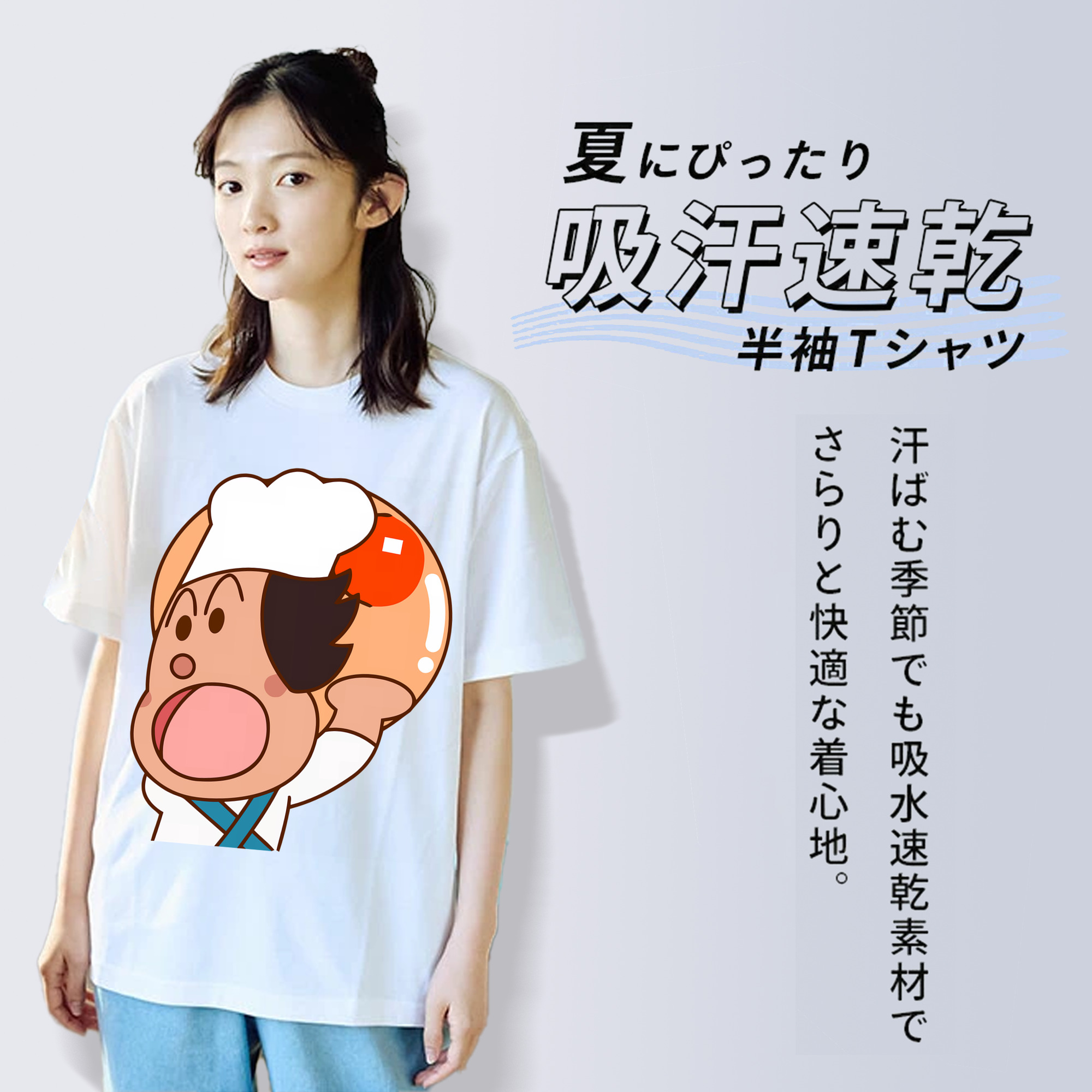 アンパンマン Anpanman レディースカジュアルプリントTシャツ（綿100％）