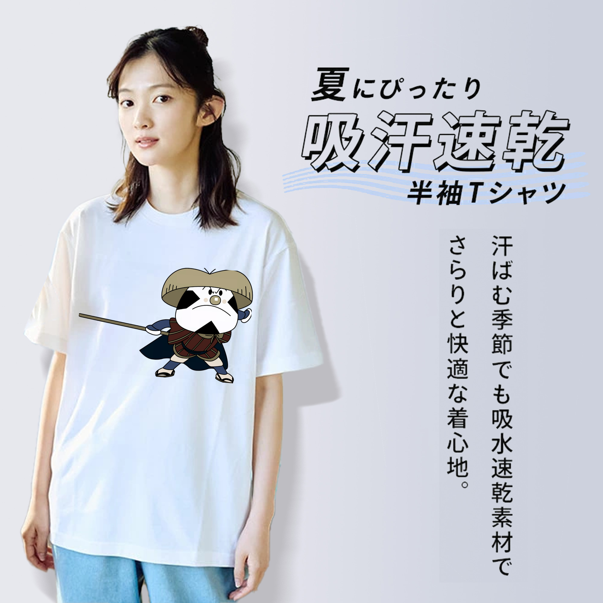 アンパンマン Anpanman レディースカジュアルプリントTシャツ（綿100％）