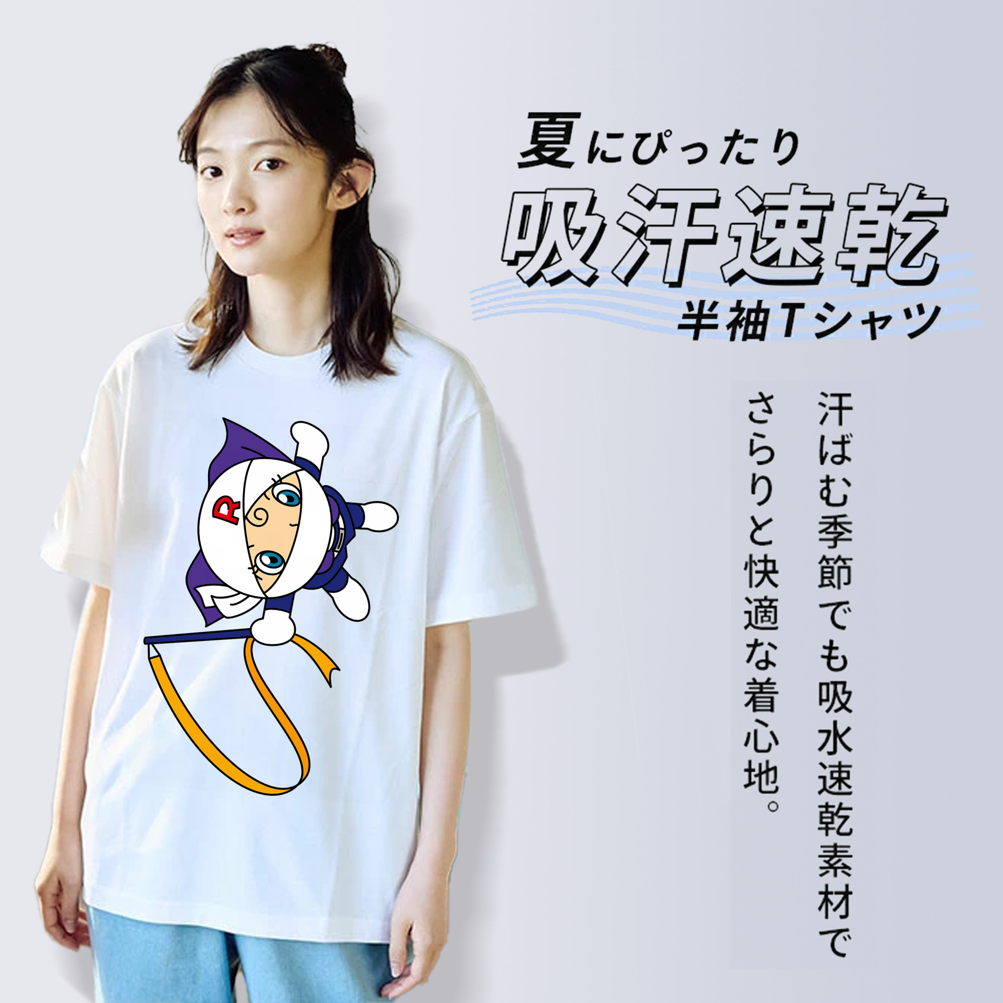 アンパンマン Anpanman レディースカジュアルプリントTシャツ（綿100％）