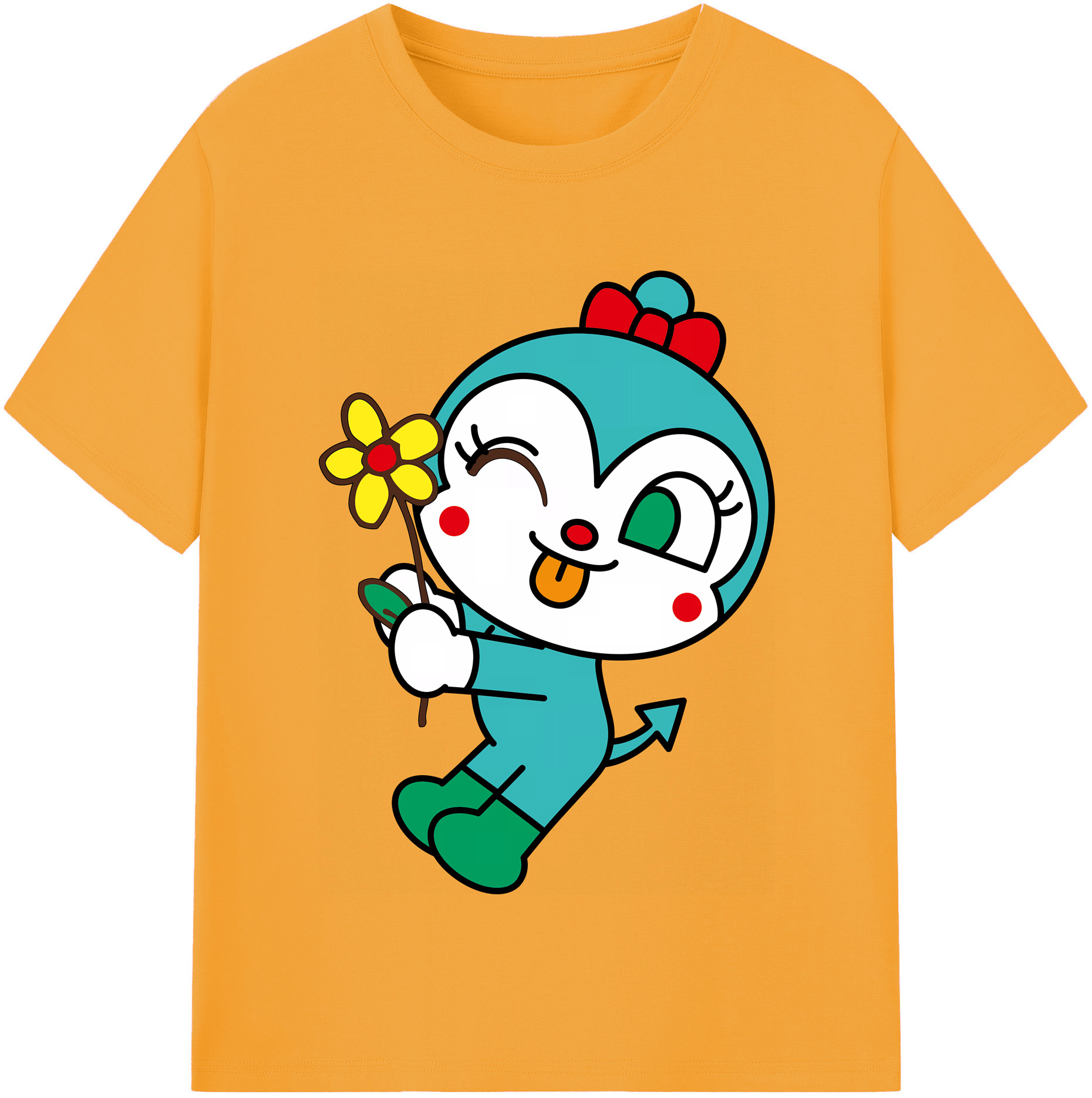 （画像用） アンパンマン Anpanman レディースカジュアルプリントTシャツ（綿100％）
