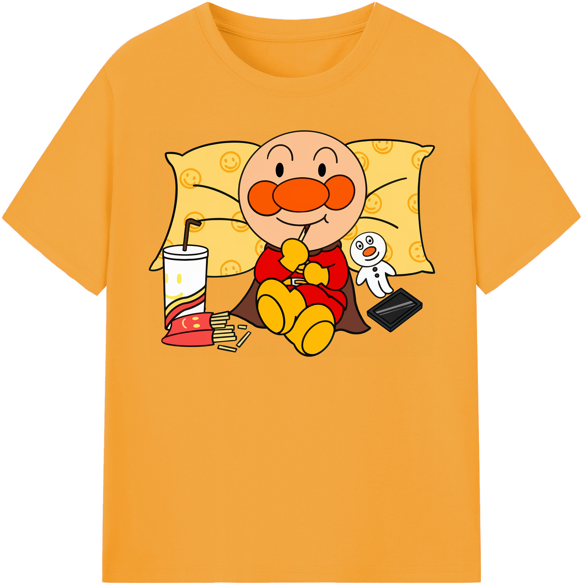 （画像用） アンパンマン Anpanman レディースカジュアルプリントTシャツ（綿100％）