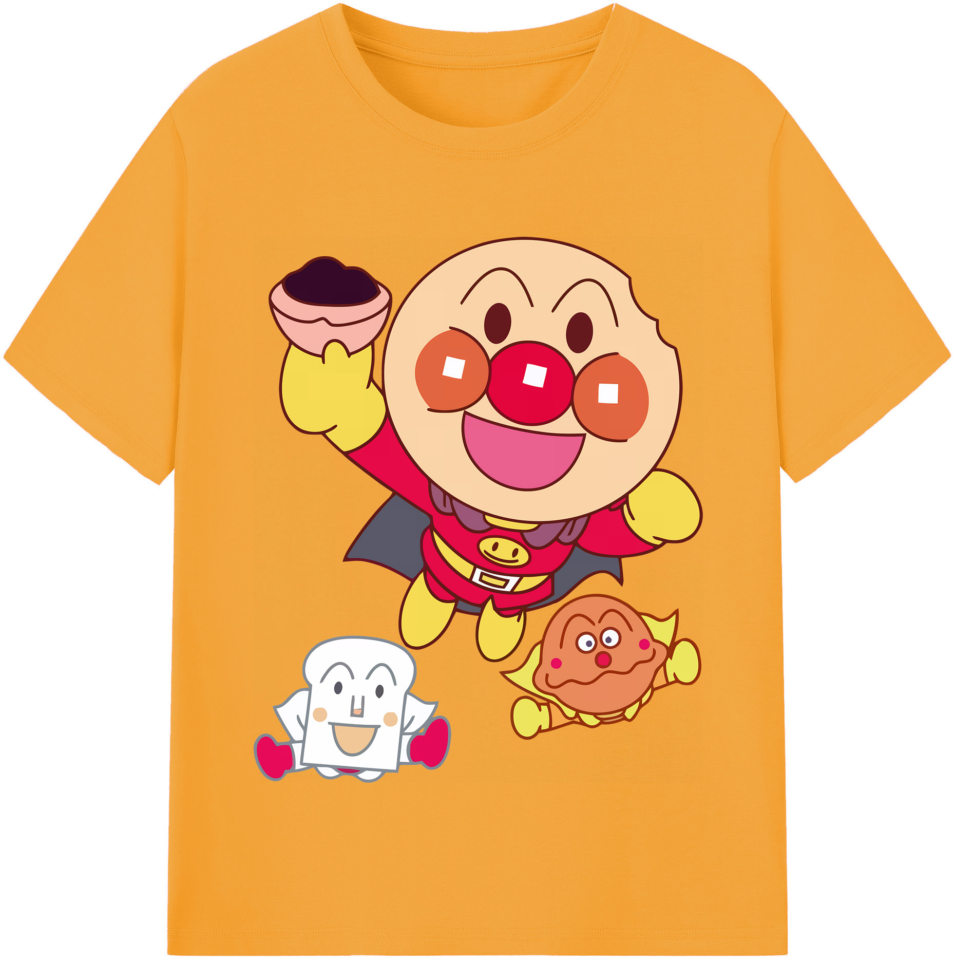（画像用） アンパンマン Anpanman レディースカジュアルプリントTシャツ（綿100％）