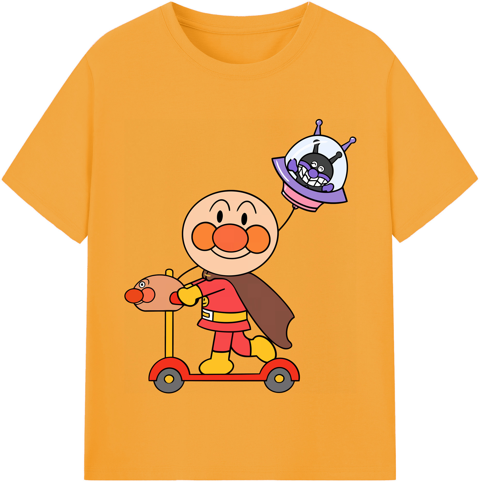 （画像用） アンパンマン Anpanman レディースカジュアルプリントTシャツ（綿100％）