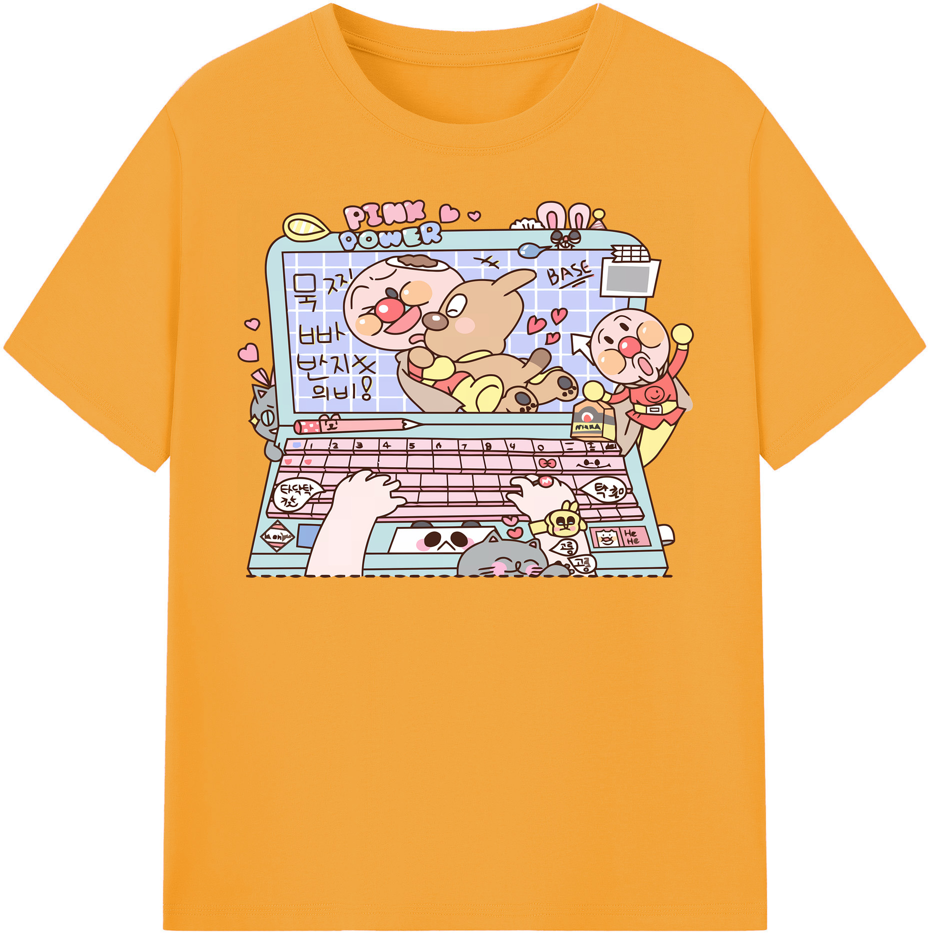 （画像用） アンパンマン Anpanman レディースカジュアルプリントTシャツ（綿100％）