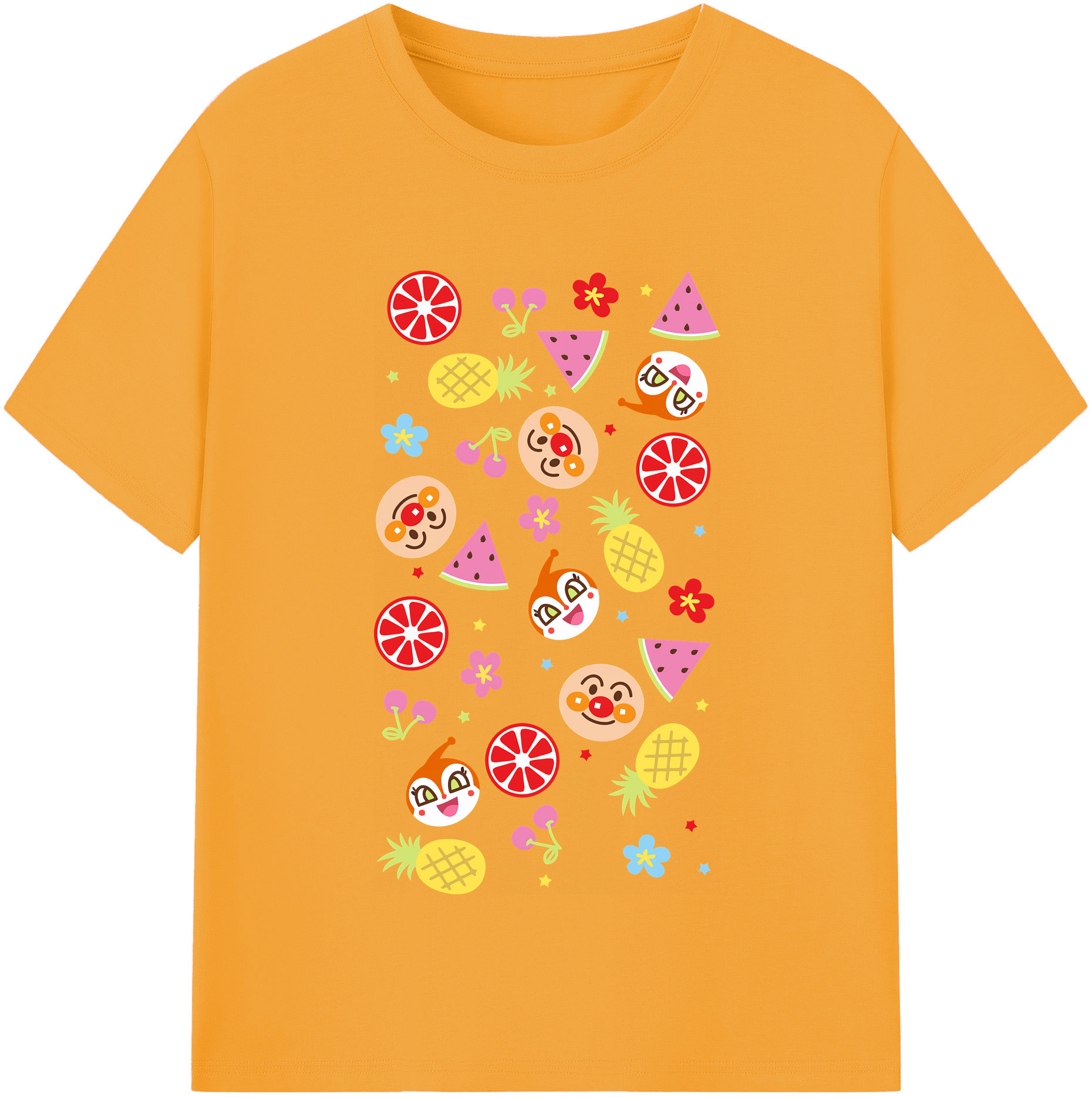 （画像用） アンパンマン Anpanman レディースカジュアルプリントTシャツ（綿100％）