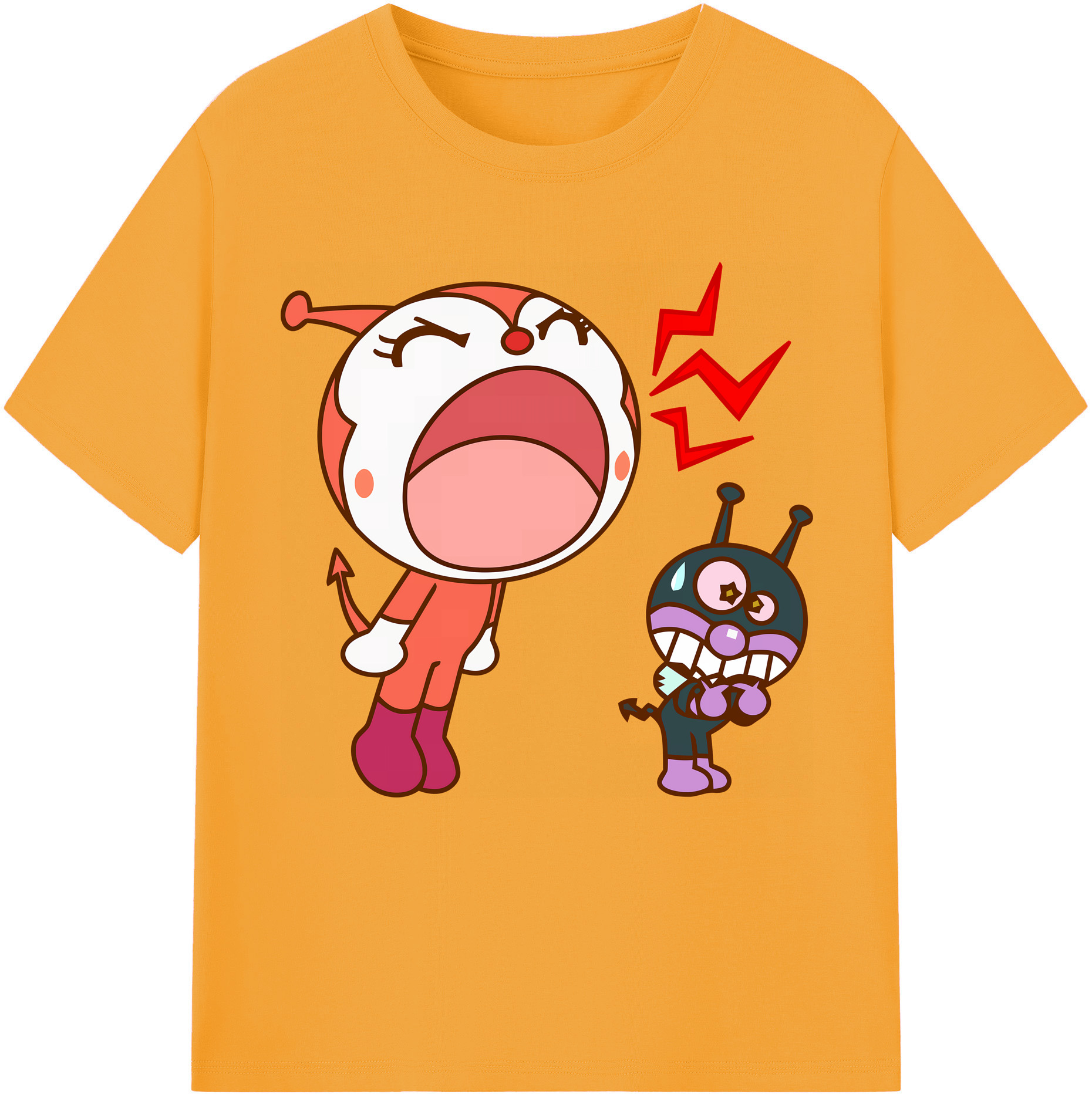 （画像用） アンパンマン Anpanman レディースカジュアルプリントTシャツ（綿100％）