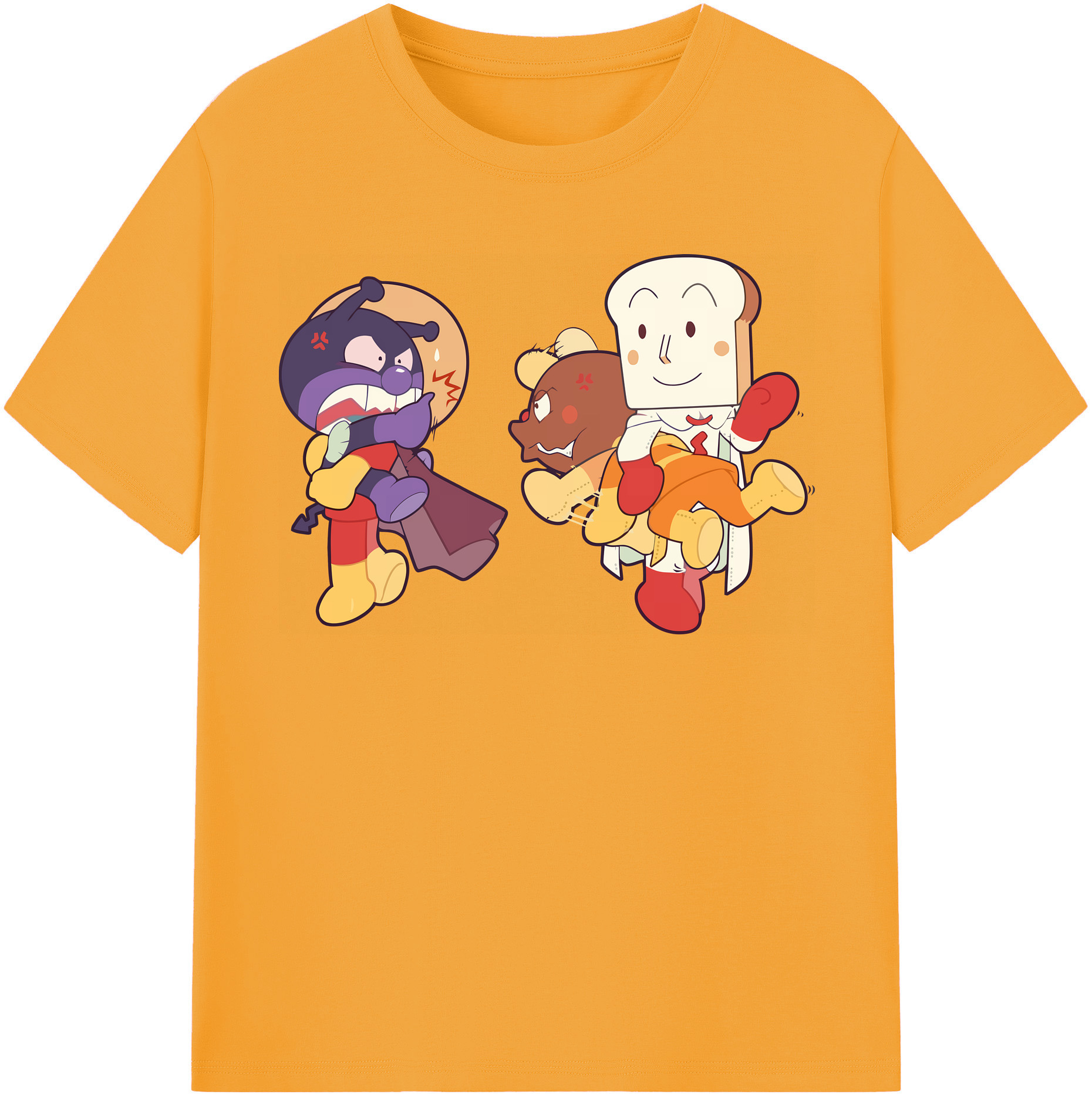 （画像用） アンパンマン Anpanman レディースカジュアルプリントTシャツ（綿100％）
