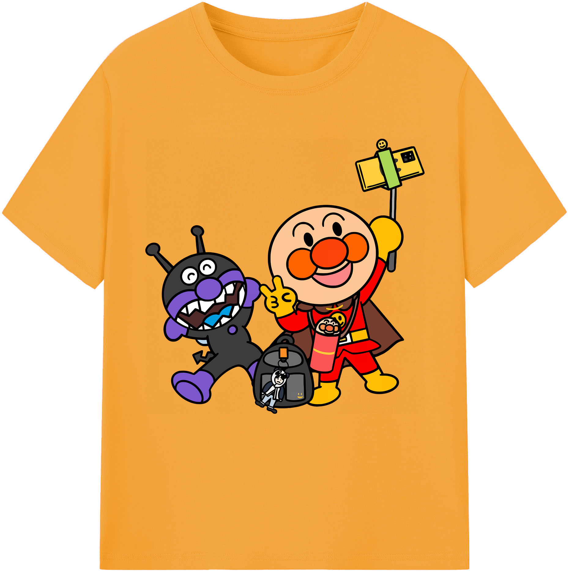 （画像用） アンパンマン Anpanman レディースカジュアルプリントTシャツ（綿100％）