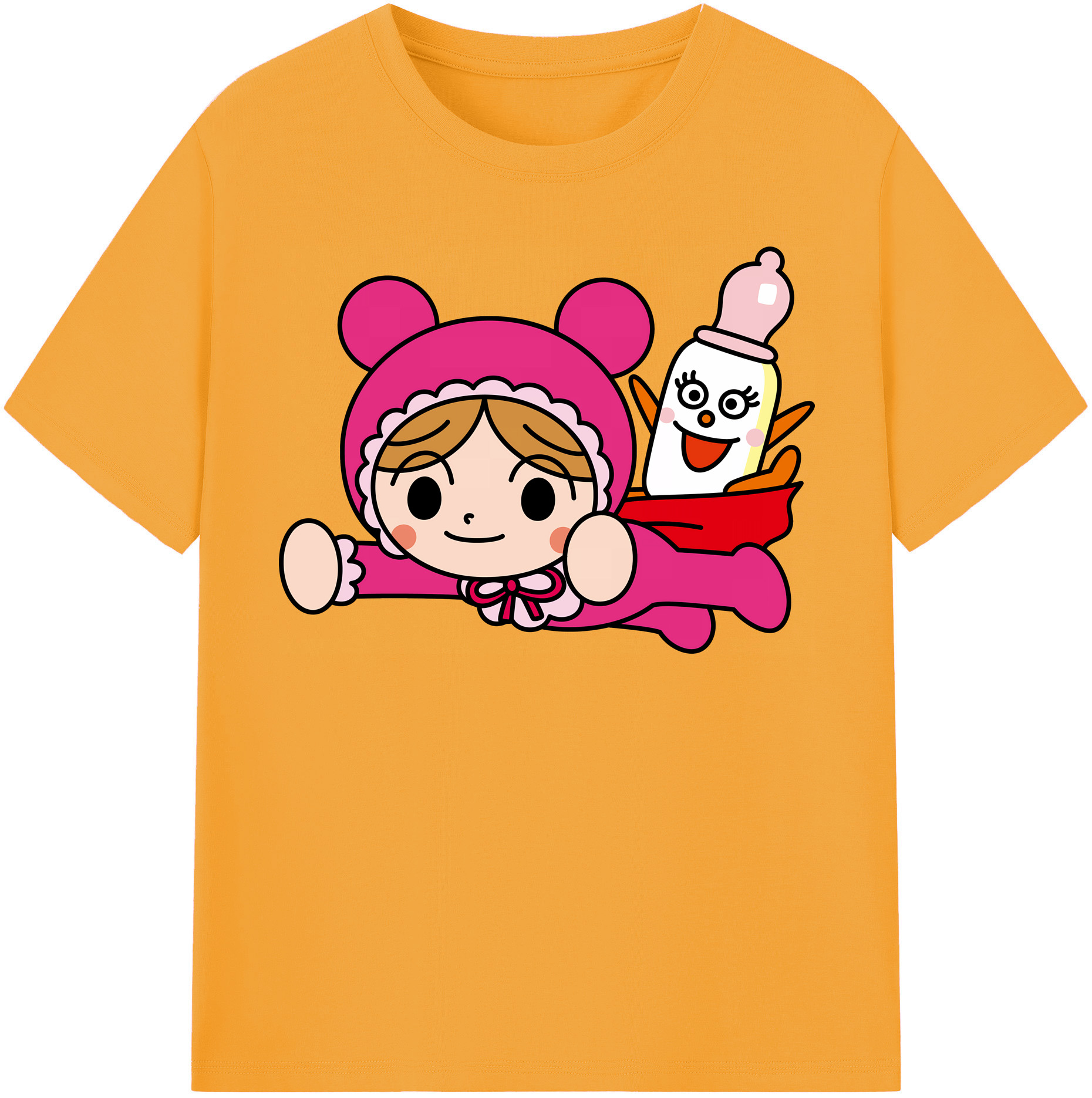 （画像用） アンパンマン Anpanman レディースカジュアルプリントTシャツ（綿100％）