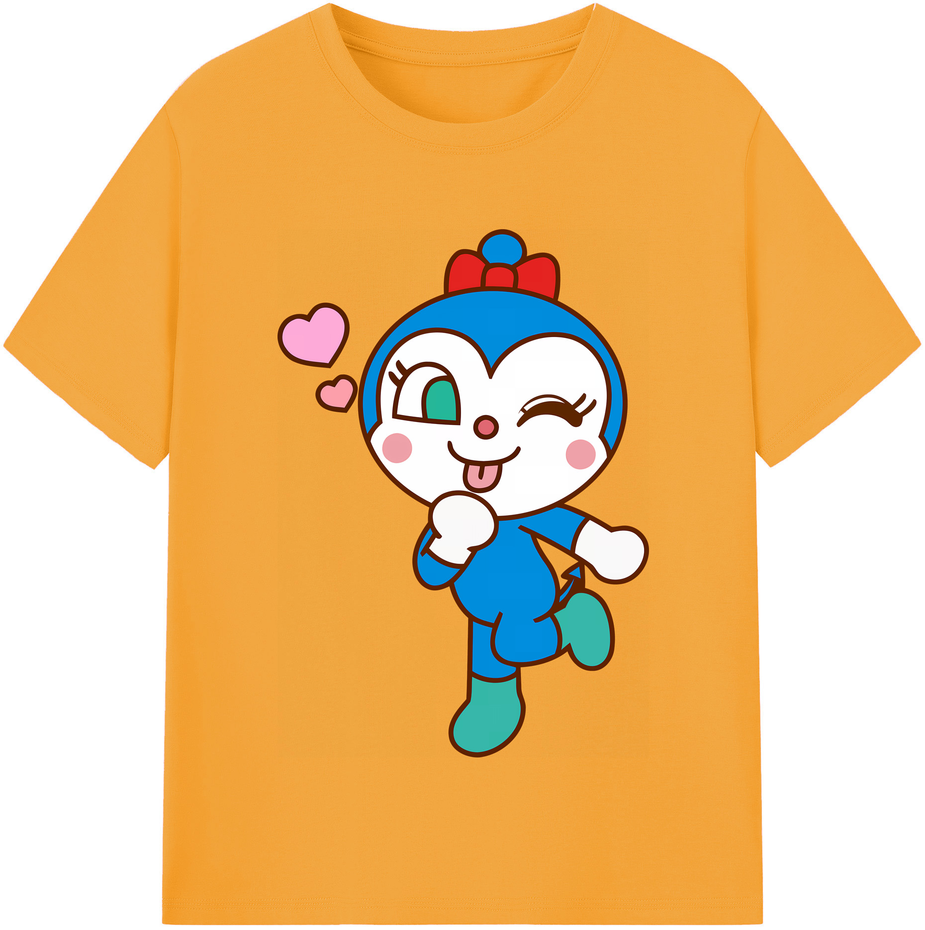 （画像用） アンパンマン Anpanman レディースカジュアルプリントTシャツ（綿100％）