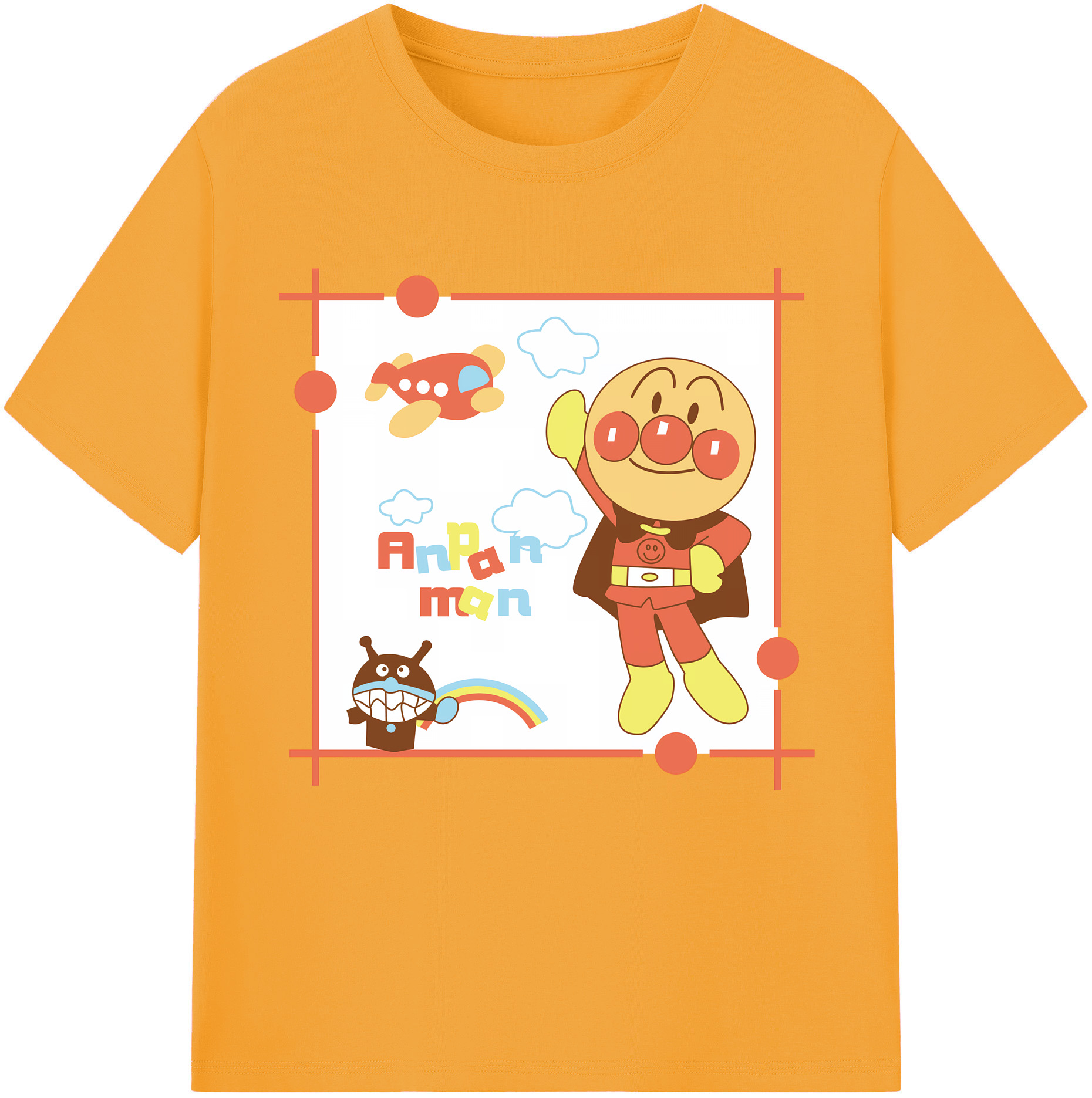 （画像用） アンパンマン Anpanman レディースカジュアルプリントTシャツ（綿100％）