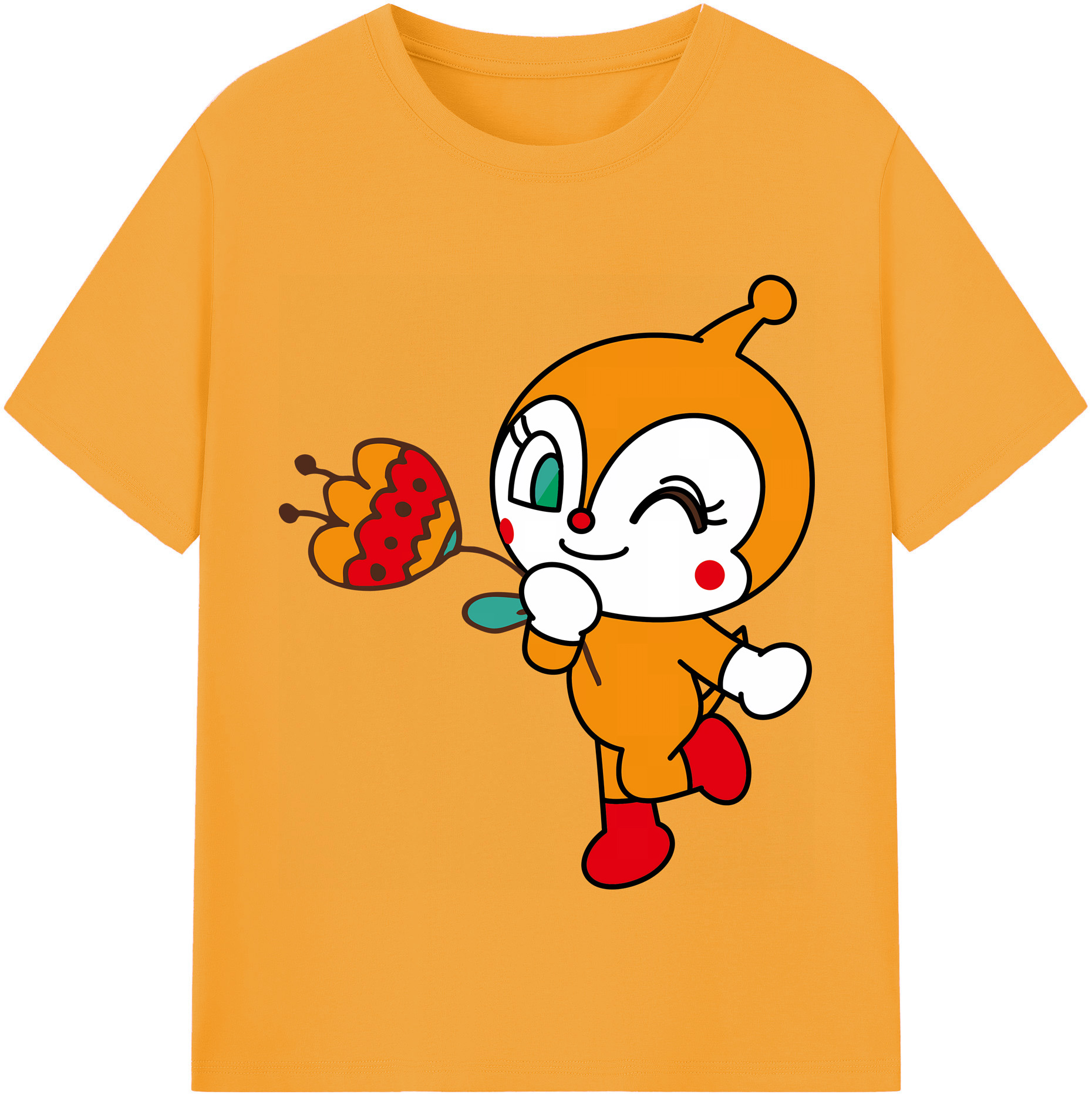 （画像用） アンパンマン Anpanman レディースカジュアルプリントTシャツ（綿100％）