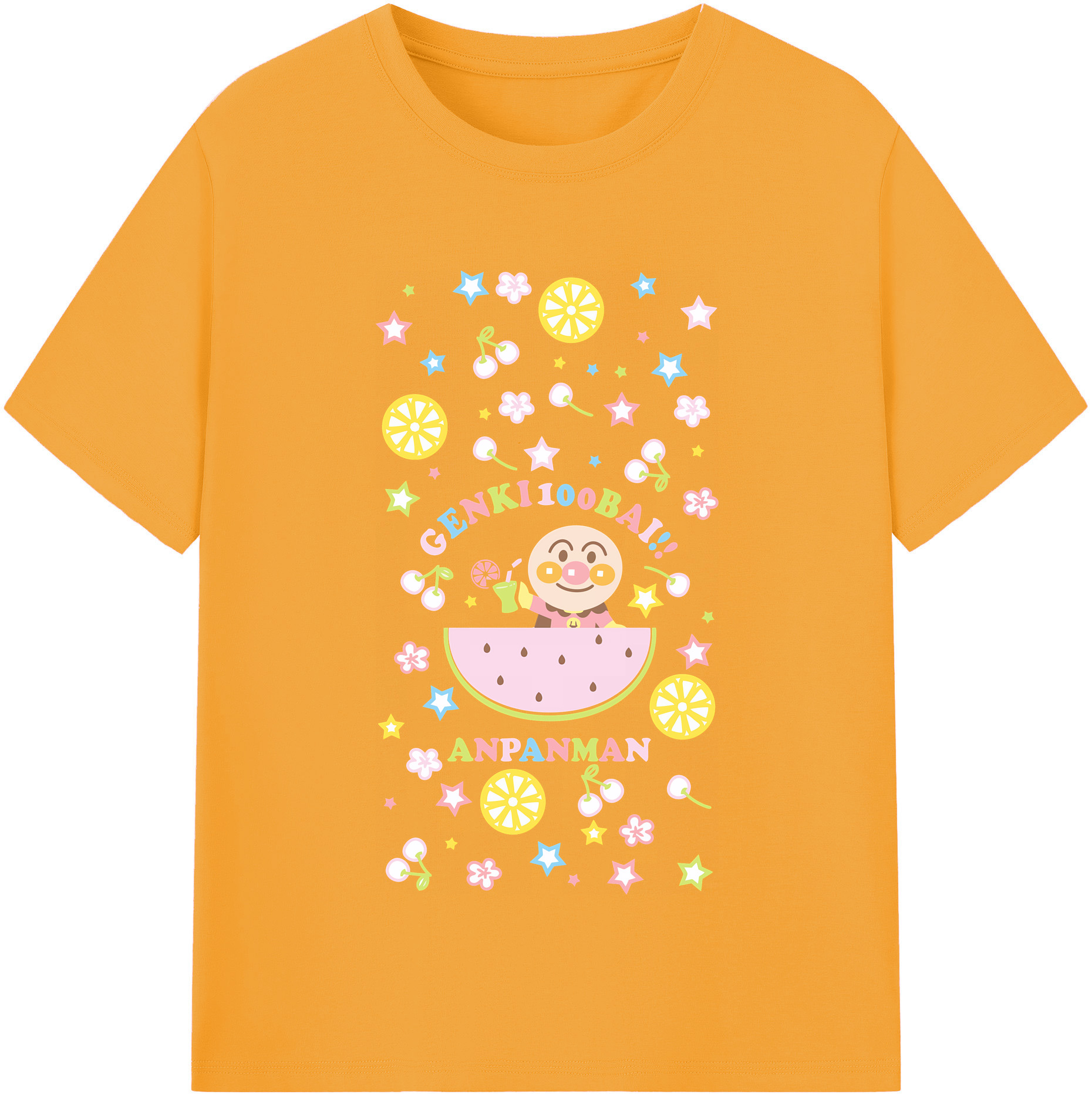 （画像用） アンパンマン Anpanman レディースカジュアルプリントTシャツ（綿100％）