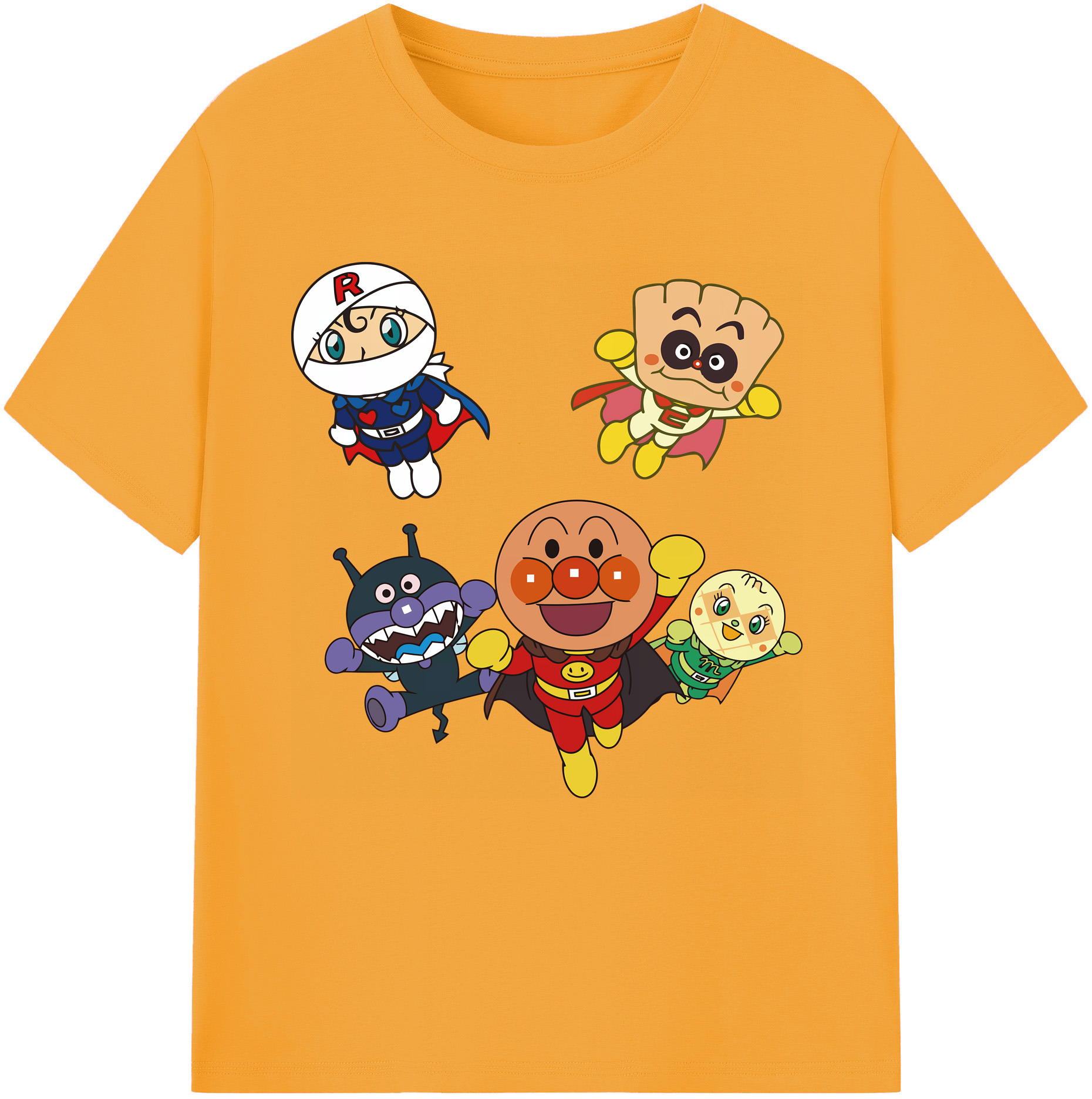（画像用） アンパンマン Anpanman レディースカジュアルプリントTシャツ（綿100％）