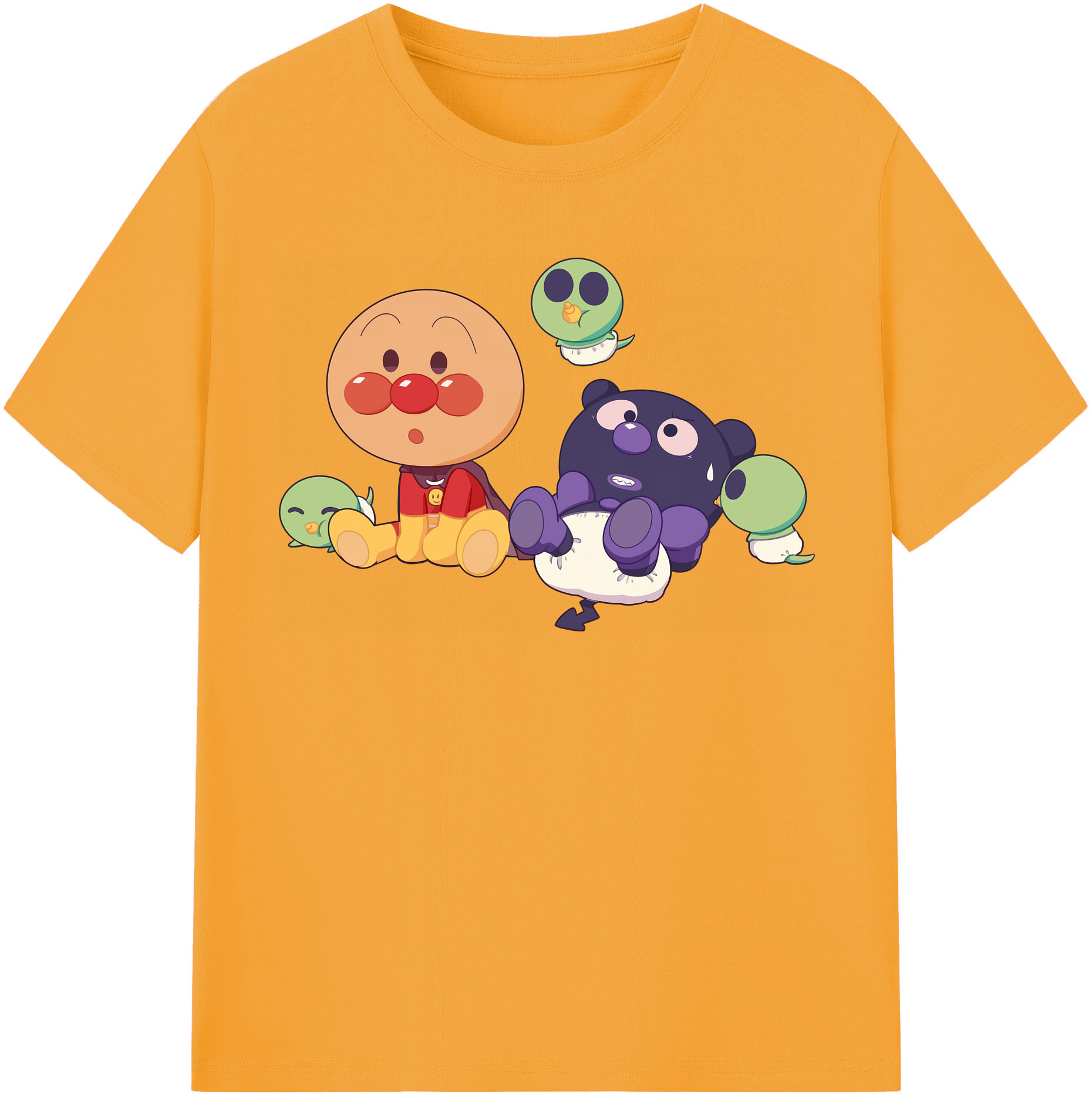 （画像用） アンパンマン Anpanman レディースカジュアルプリントTシャツ（綿100％）